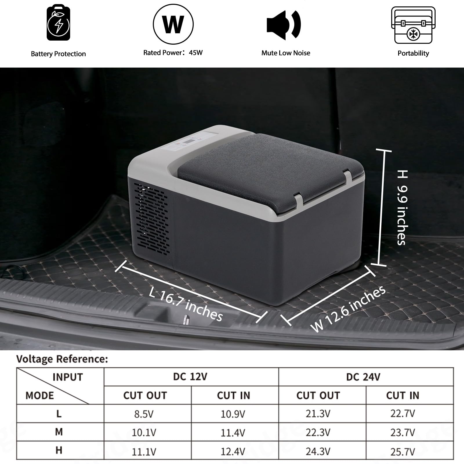Alpicool C9PT 10 Quart Portable Car Freezer Cooler - 12V DC/100-240V AC, Fast Cooling, Black & Grey, Ideal for Outdoor, Camping, RV,