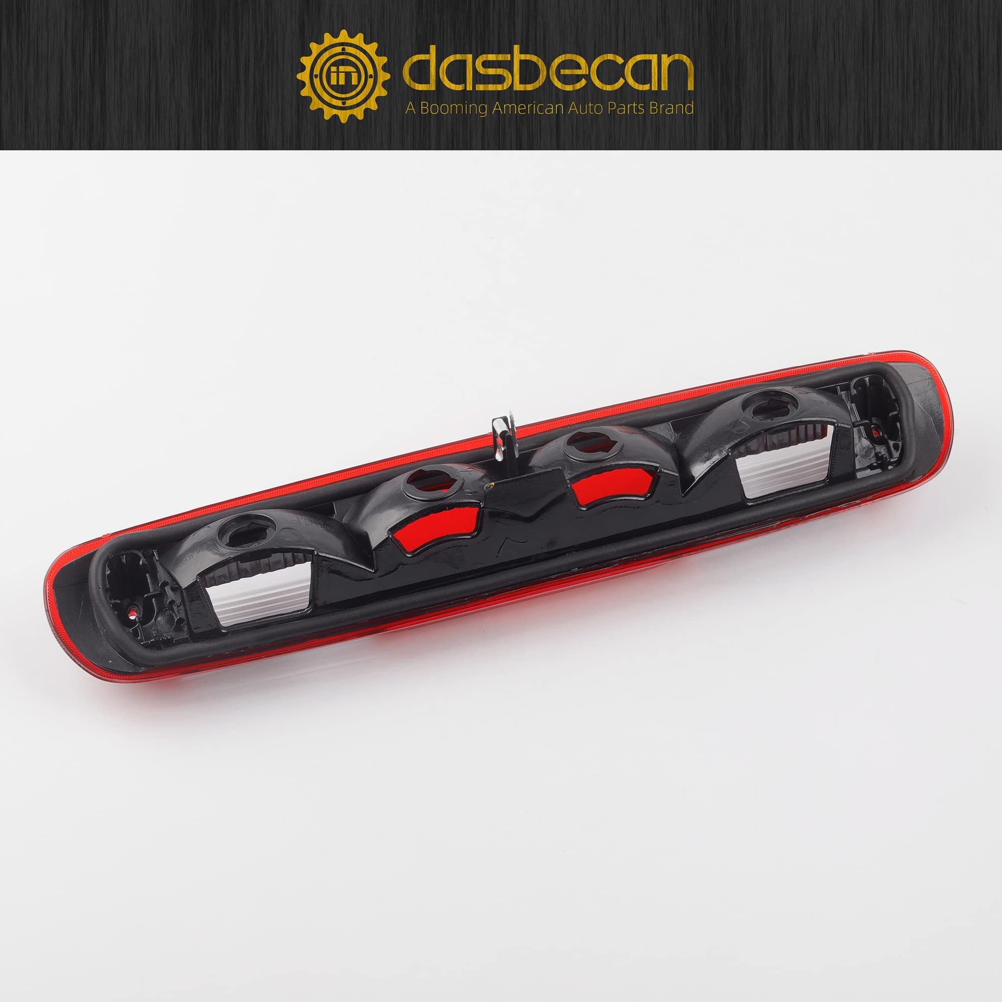 Dasbecan Gm25890530 Red Rear Center High Mount Brake Light Compatible With Gmc Sierra Chevy Silverado 2007-2013 Replace 923-247