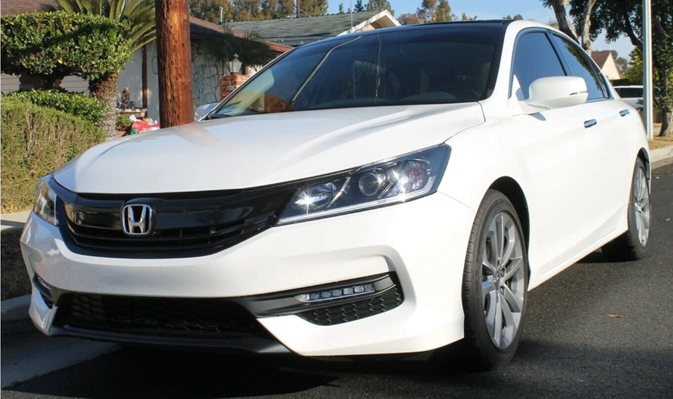 SlickMod Chrome Delete Vinyl Overlay for 2016-2017 Honda Accord Sedan, Full Kit, Gloss Black