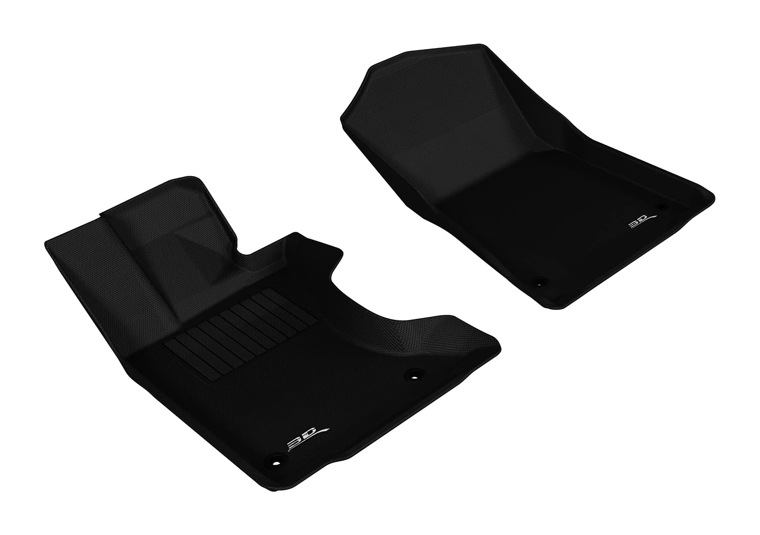 3D Maxpider Front Row Custom Fit All-Weather Floor Mat For Select Lexus Gs/ Gs Hybrid Awd Models - Kagu Rubber (Black)