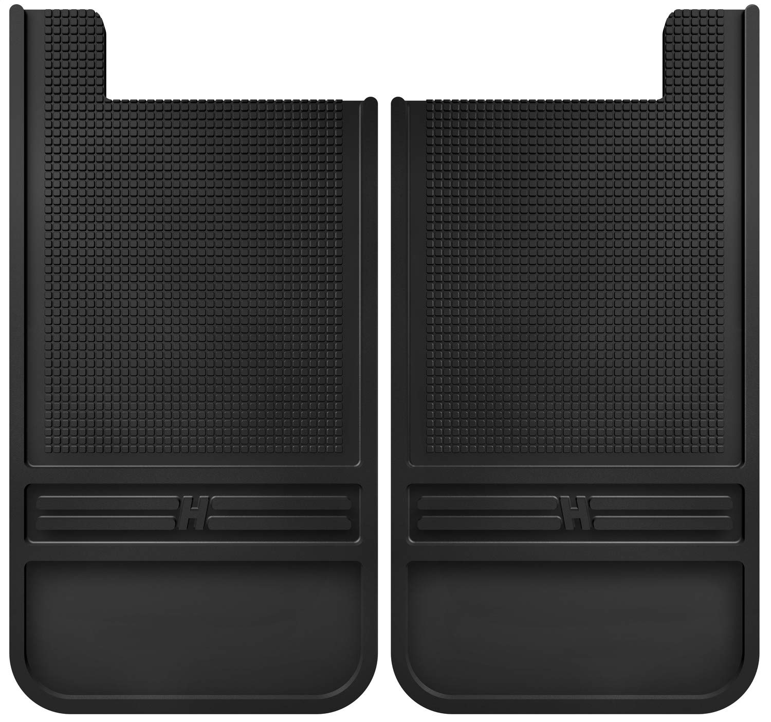 Husky Liners Universal Muddog Mud Flaps | Rubber Rear Mud Flaps - 12'' w/o Weight - Black | 55100, 12'' X 22''