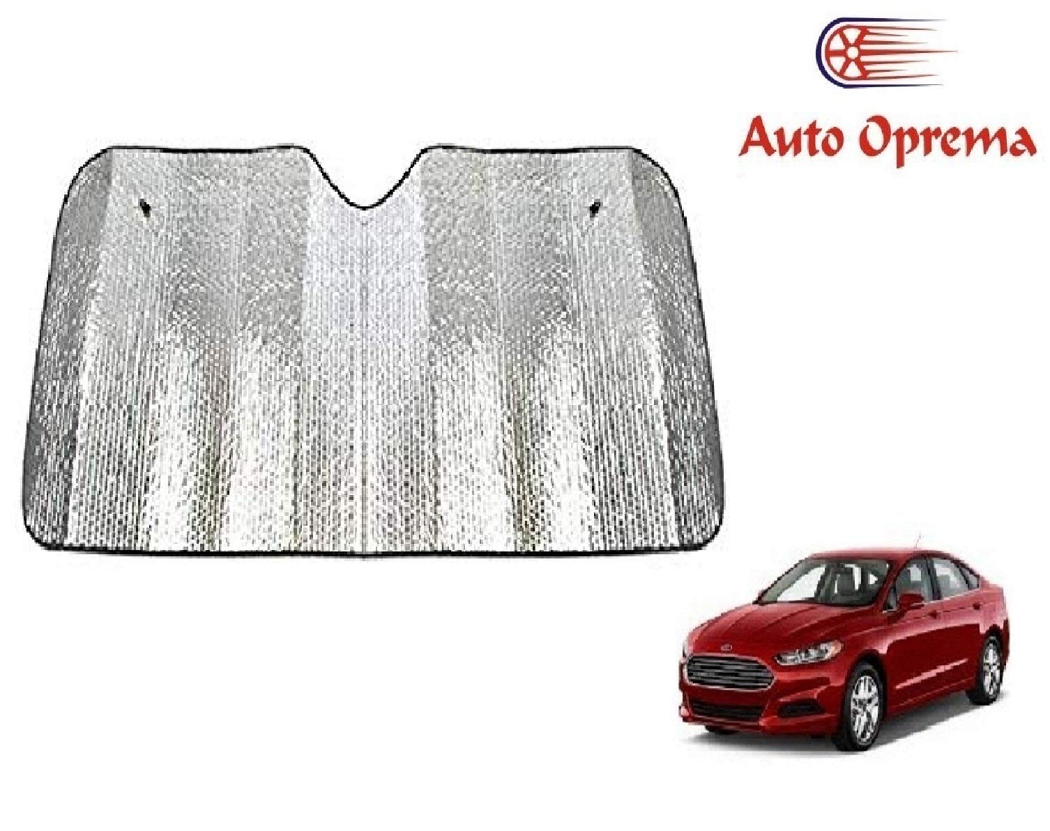 Auto Oprema (Award Winner at INDIAS Rising Star 2024) Front Foldable Metal/Foil Car Sunshade (Silver) 1 Pieces for Ford Fusion