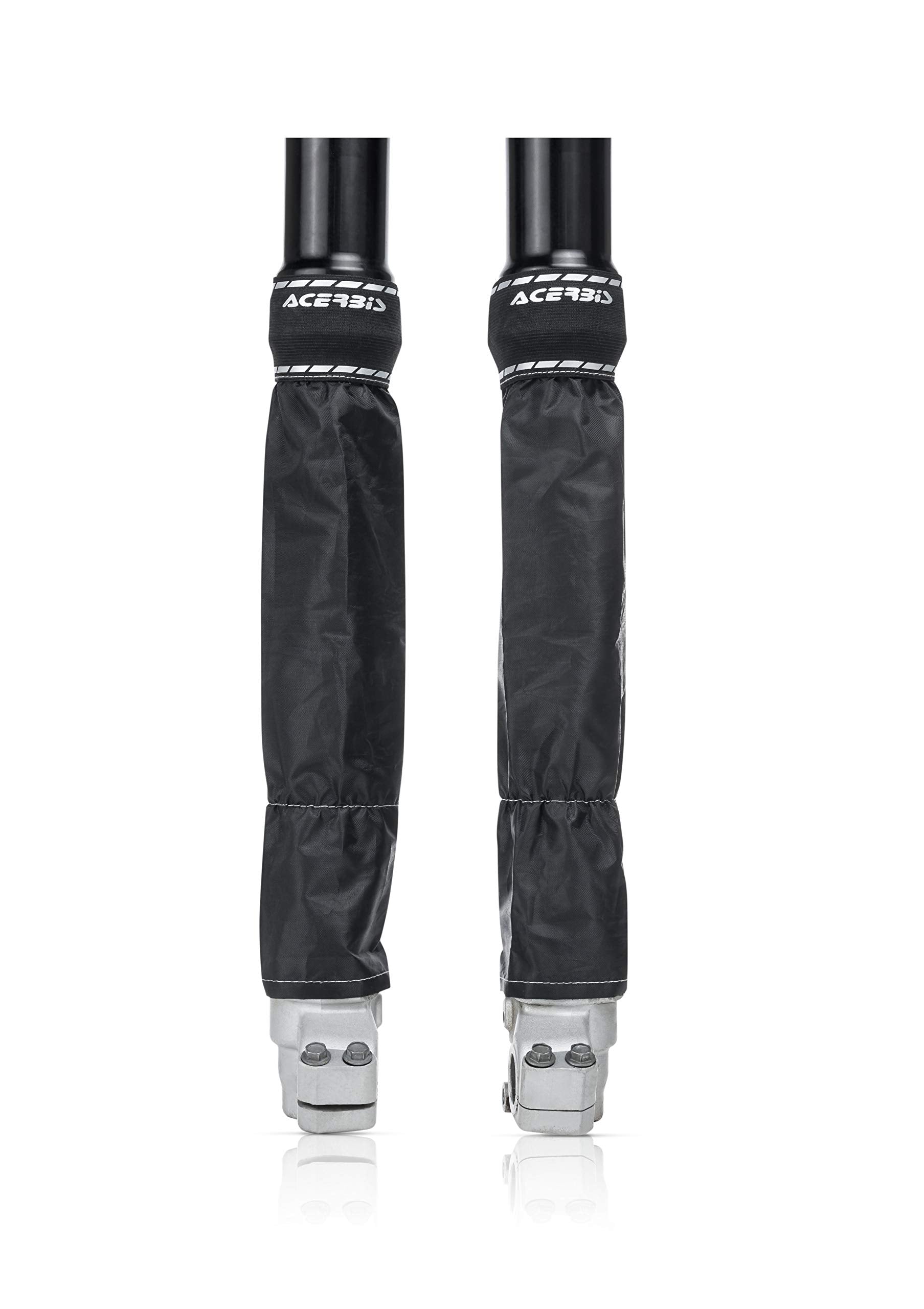 Acerbis 0024421.090 Z-Mud Fork Gaiter Black, Set Of 2
