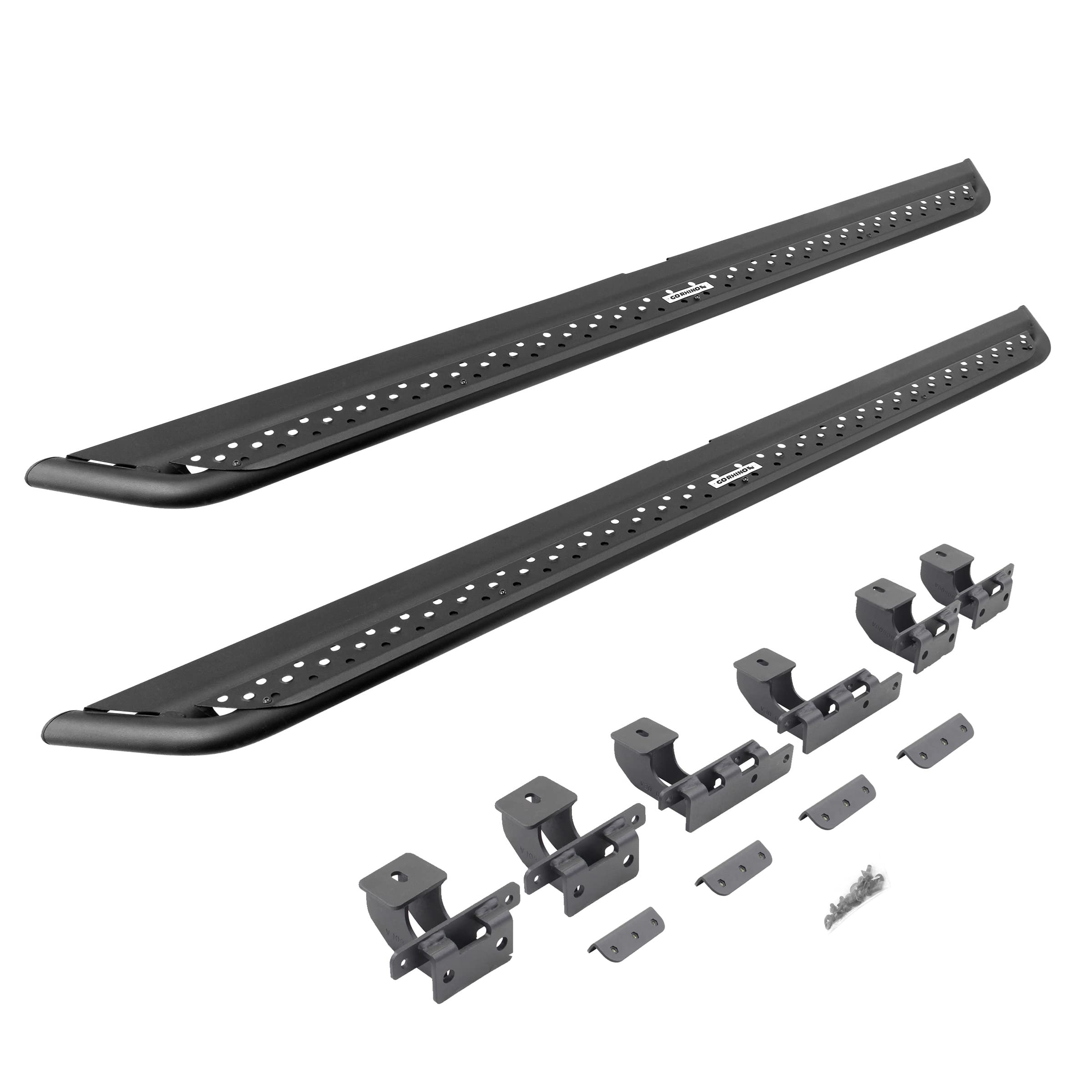 Go Rhino Dss4516T Dominator Xtreme Dss Side Steps With Rocker Panel Mounting Bracket Kit For Jeep 20-23 Gladiator (Crew Cab Pickup)