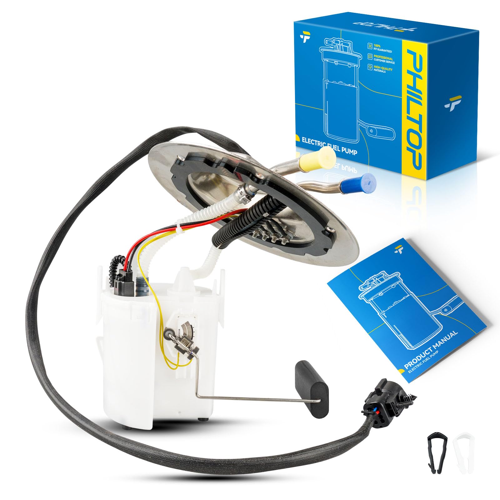 PHILTOP Electric Fuel Pump Assembly FG1152 Compatible with 1998 Ford Mustang 3.8L 4.6L, Replaces P74946M, P76102, PFS-233, SP220