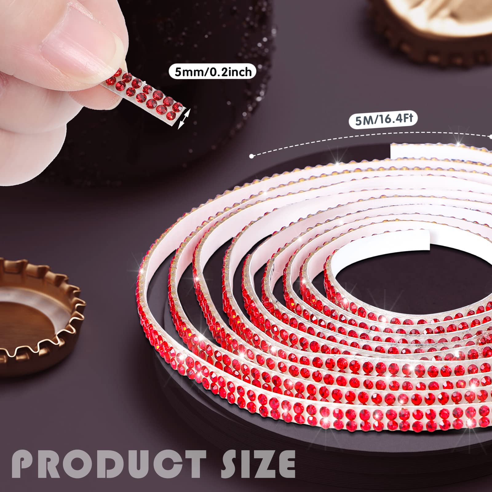 Bling Car Trim Self Adhesive Bling Car Interior Exterior Accessories Car Accessories For Women Car Dashboard Decorations Rhinest