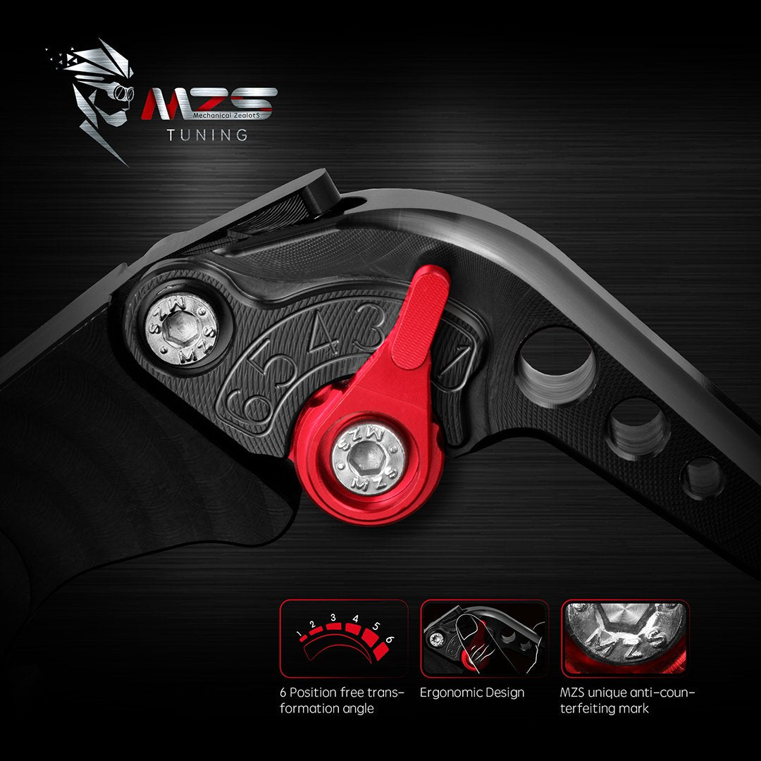 Mzs Black Motorcycle Brake Clutch Levers Short Adjustable Cnc Compatible With Rc51 Rvt1000 Vtr1000 Sp-1 Sp-2 2000-2006