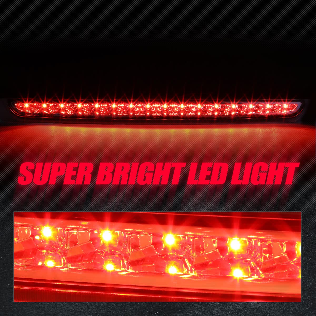 Auto Dynasty High Mount Chrome Housing Led 3Rd Third Tail Brake Light Lamp Compatible With Chevy Suburban Tahoe Gmc Yukon Xl 07-