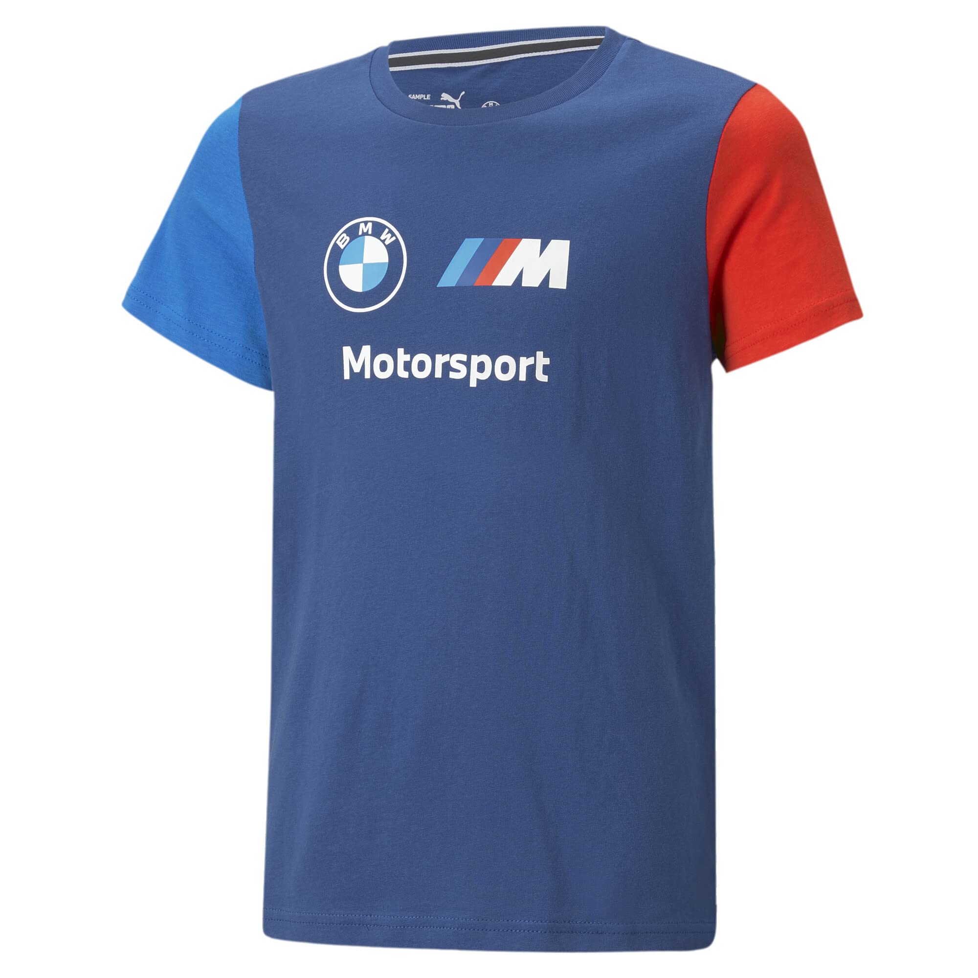 PUMA BMW M Motorsports Kids Essentials Logo Tee, PRO Blue-M Color, Small