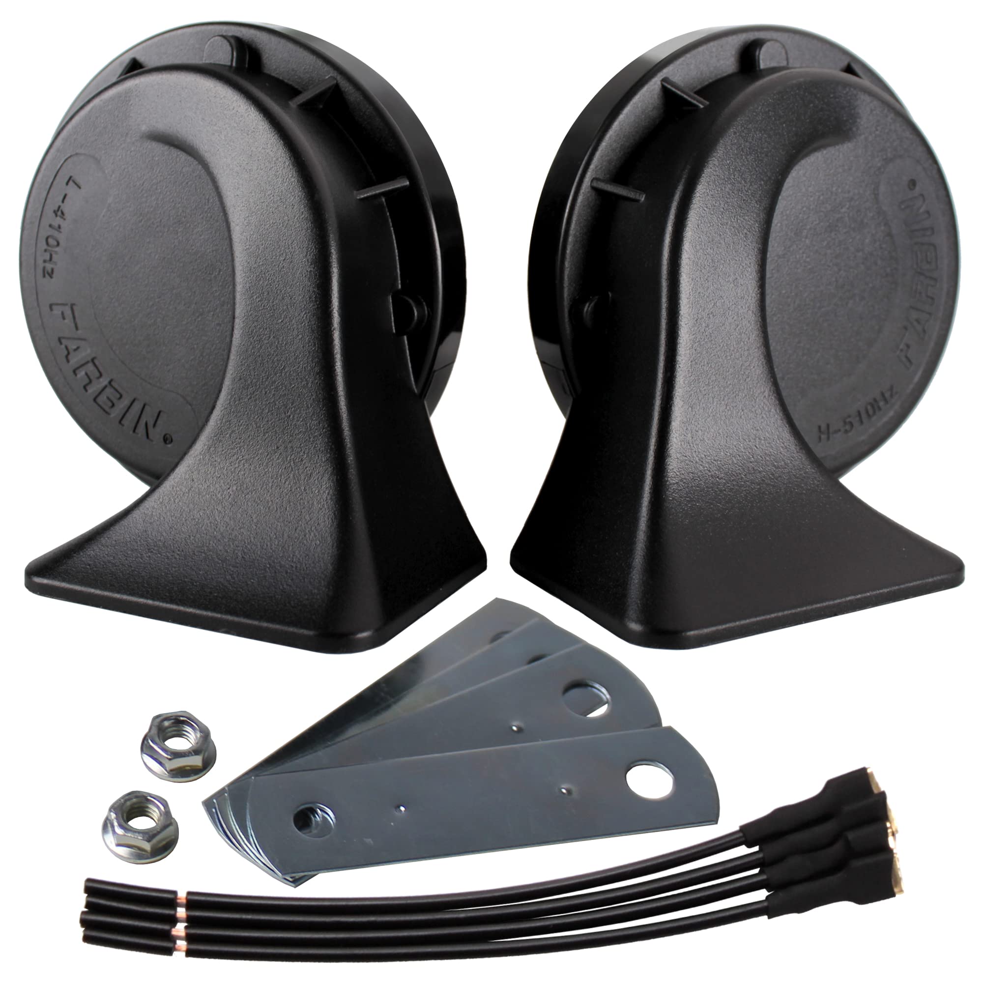 Farbin Horns Truck Horn 24V Car Horn Loud Dual-Tone Train Horn Waterproof Electric Snail Horn Kit Universal For Any 24V Vehicles