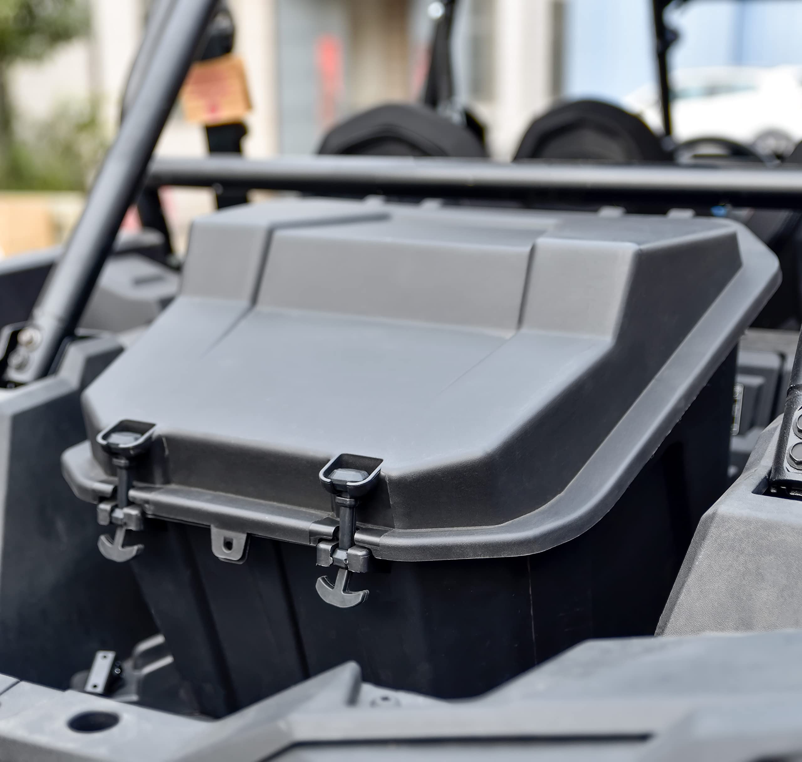 SAUTVS Cargo Storage Box with Rubber Latch for Polaris RZR 900/XP 1000, Black, Model ZP-YJ-030503-078, 2PCS, 201