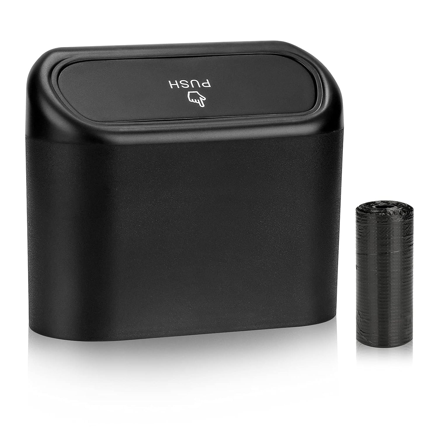 Oblivion Mini Car Dustbin  Portable Trash Bin with Lid & Garbage Bags, Compact & Durable Trash Can for Easy Waste Disposal, Wat