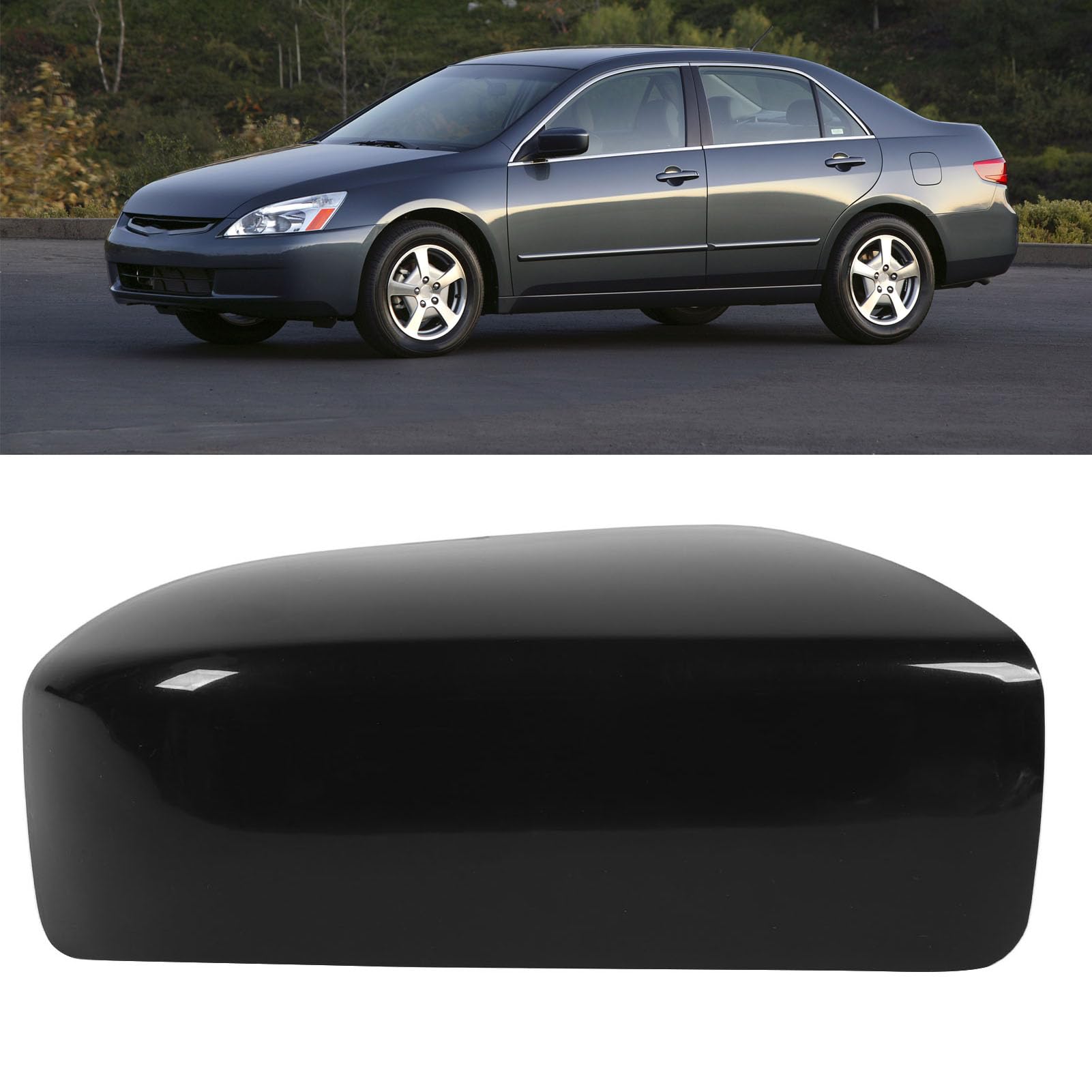 Generic Side Mirror Cover - Black Weatherproof Cap for Accord 2003-2007, Right (76201 SDC A11)