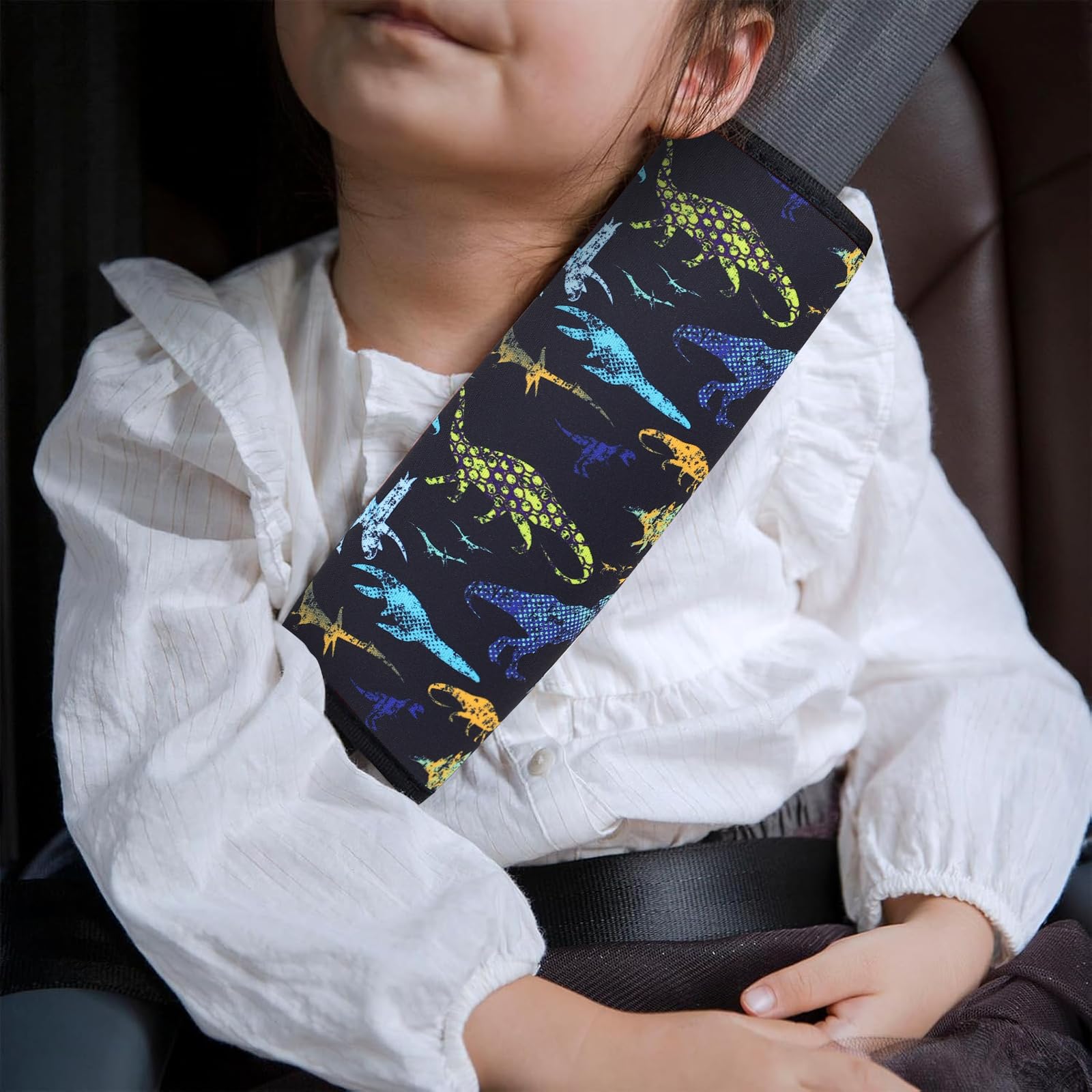 Yr Seat Belt Cover For Kids, Soft Comfort Seat Belt Cushion For Children, Cute Cartoon Pattern Car Seat Belt Pads Cover For Girl