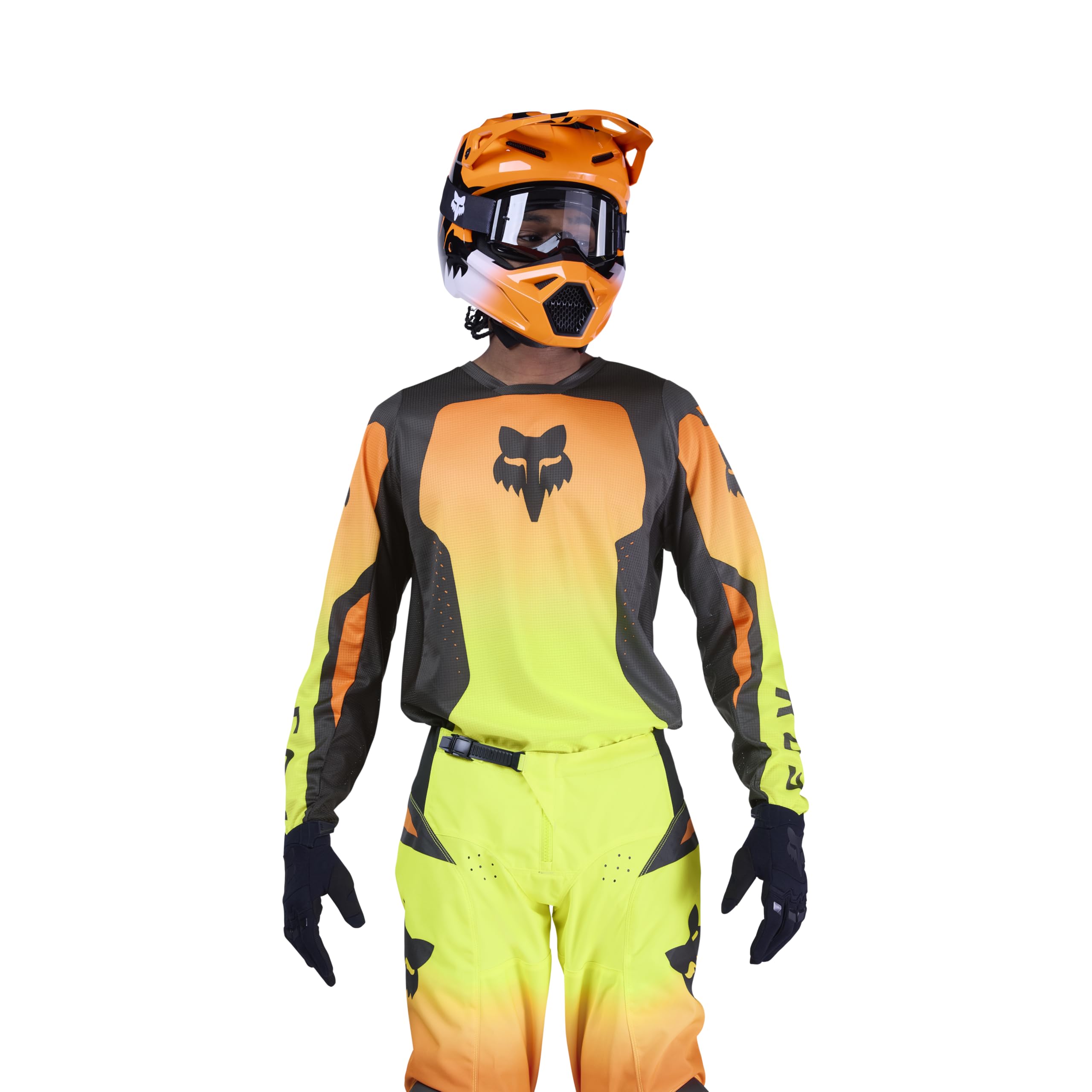 Fox Racing Mens 180 Shield Motocross Dirt Bike Jersey, Fluorescent Yellow, Large