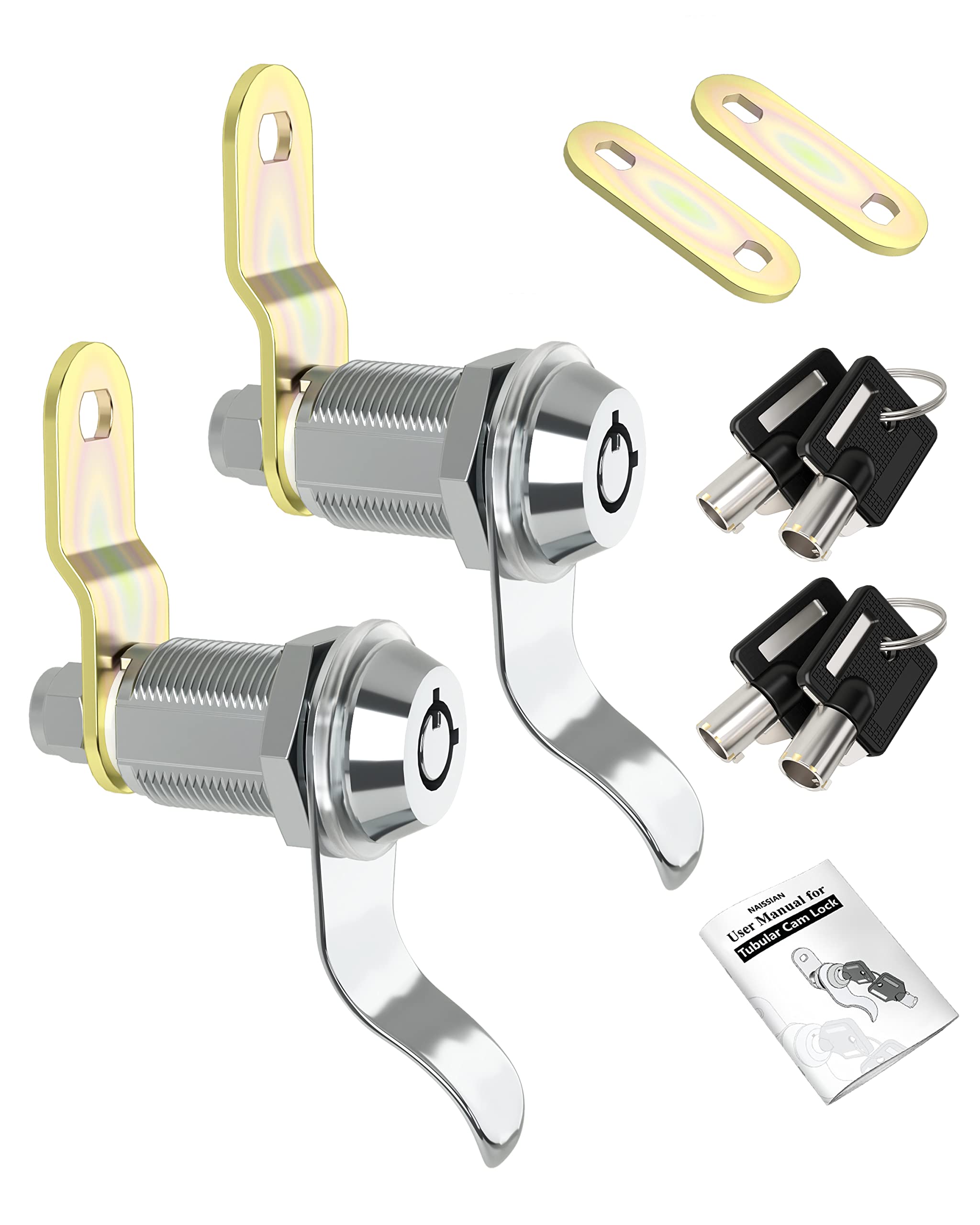 Naissian Rv Locks For Storage Door 1 1/8 Inch, Camper Storage Locks For Travel Trailer Compartment Cabinet Drawer With Keys 1 1/