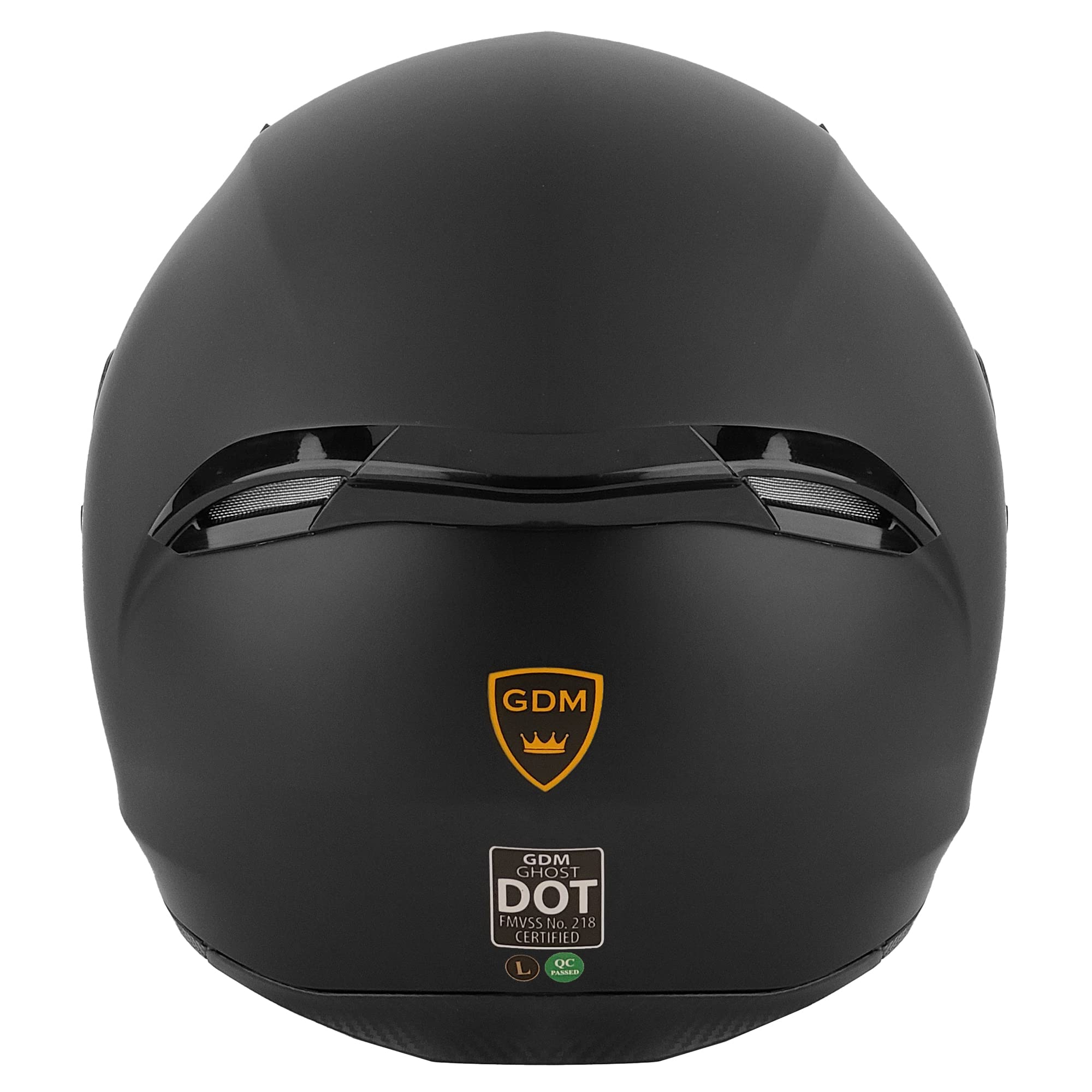 Gdm Ghost Full Face Motorcycle Helmet - Matte Black, Xl (Clear & Tinted Shields)
