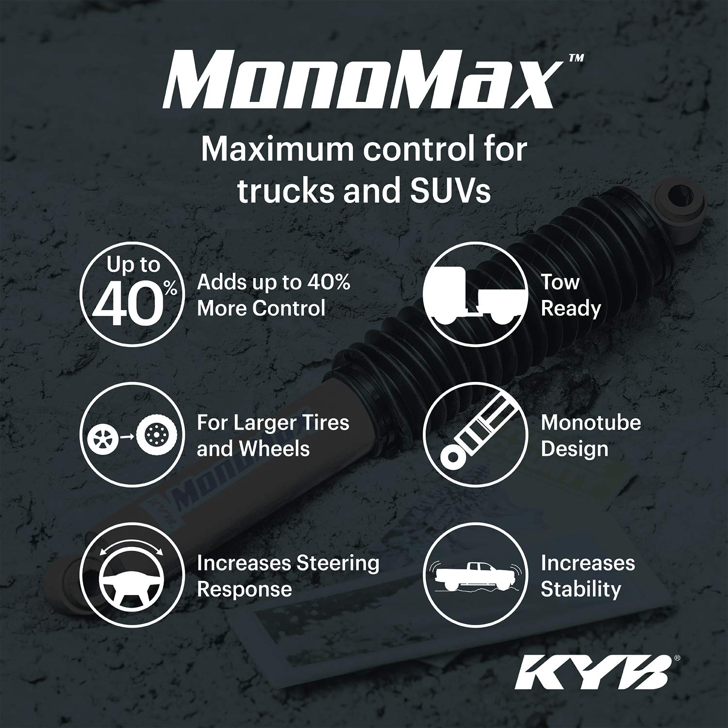 Kyb 565124 Monomax Gas Shock, Red
