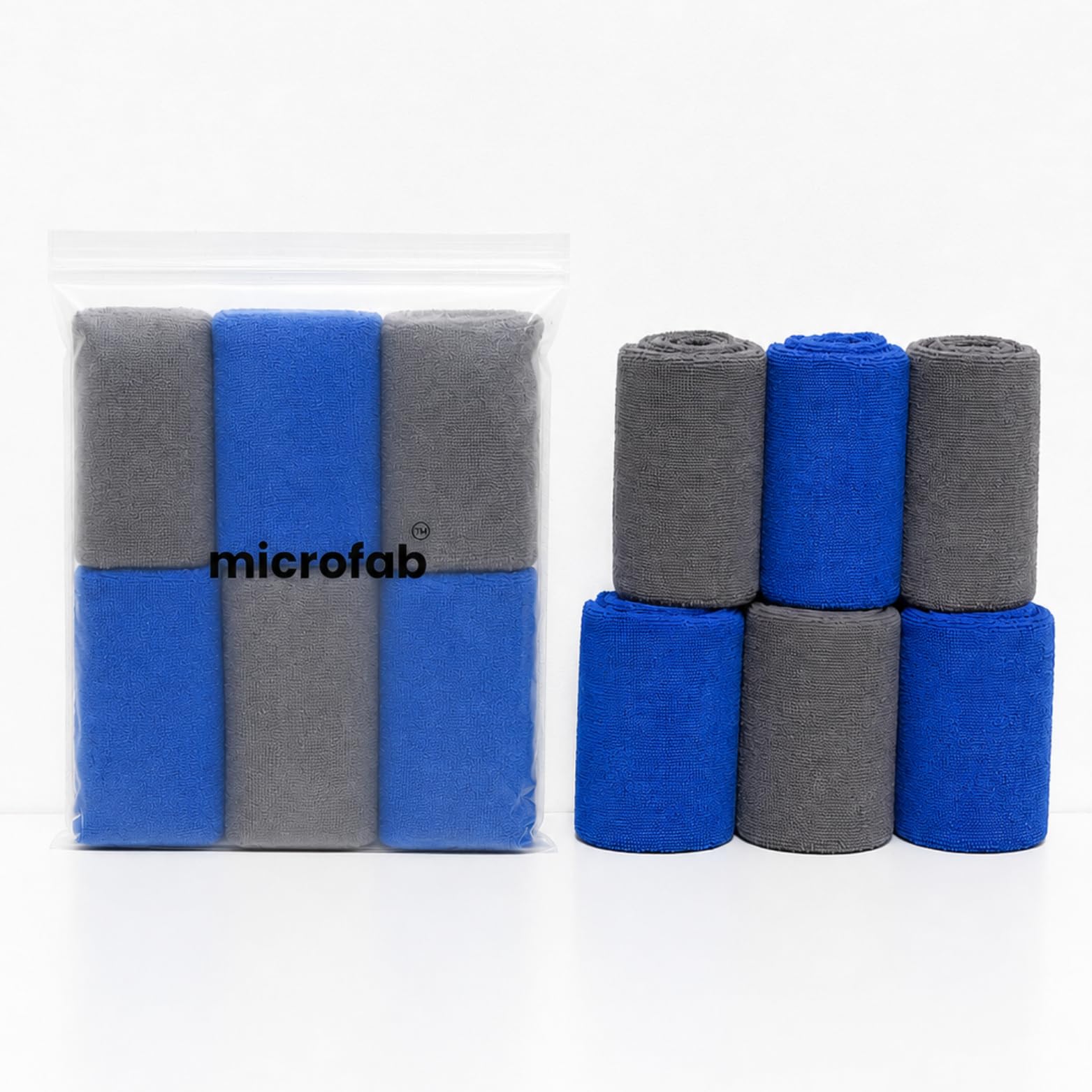Microfab 6 Pcs 250 GSM 40X40 Microfiber Cloth