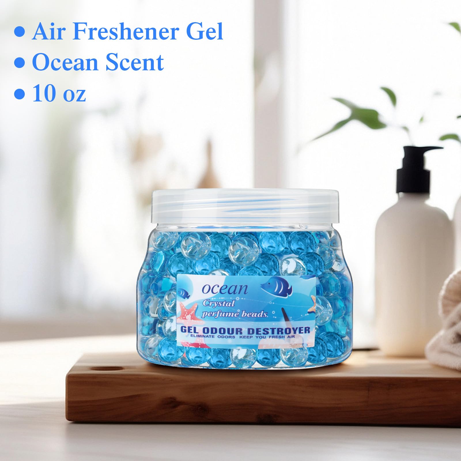 Timgle 12 Pack Odor Eliminator Gel Beads Bulk 10 Ounces Air Freshener Gel Beads Odor Eliminator for Home, Bathrooms, Cars, Boats