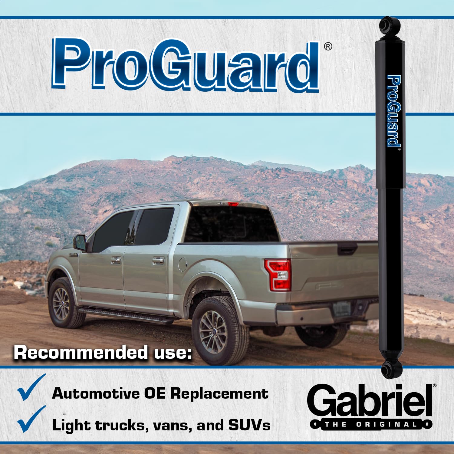Gabriel 61616 Proguard Rear Shock Absorbers For 97-06 Jeep Wrangler (1 Pack)