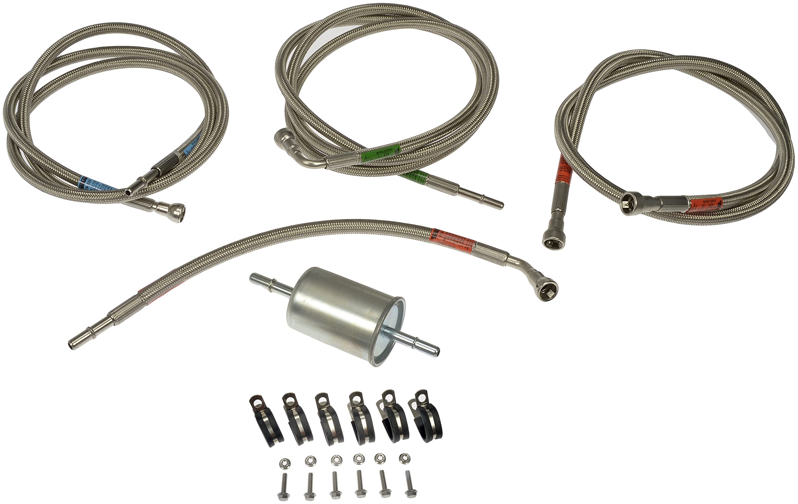 Dorman 819-820 Front Flexible Stainless Steel Braided Fuel Line Compatible With Select Cadillac / Chevrolet / Gmc Models (Oe Fix)