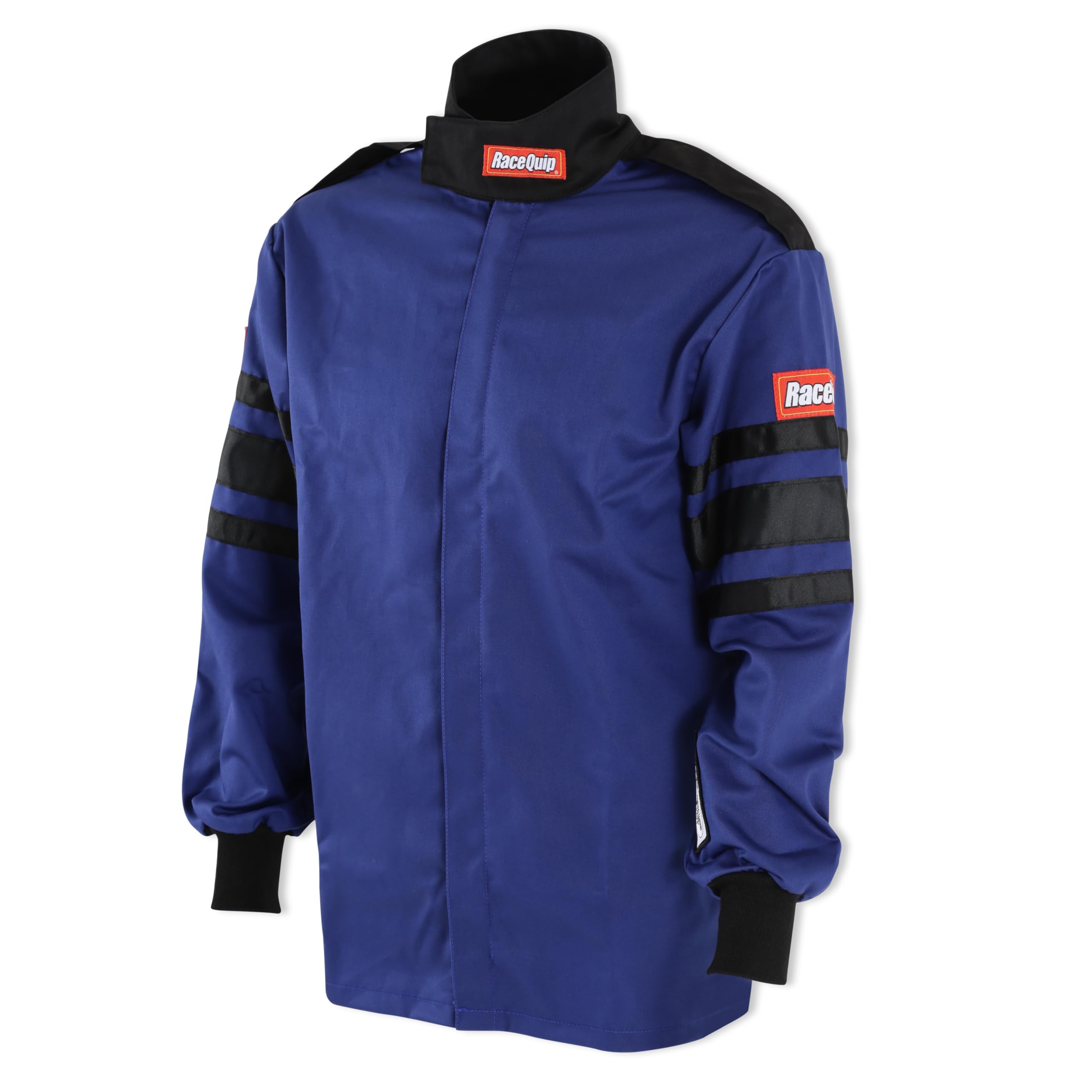 Racequip 111023Rqp 110 Series Driving Jacket Sfi 3.2A/1 Blue/Black Stripe Medium