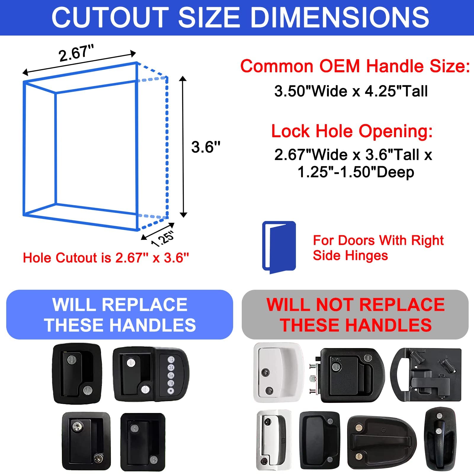 Ristow Upgraded Chrome Rv Door Locks Rl001 For Travel Trailers With Paddle Deadbolt, Camper Door Latch Lock Replacement Kit For Trailer Door Camper Horse Trailer Cargo Hauler