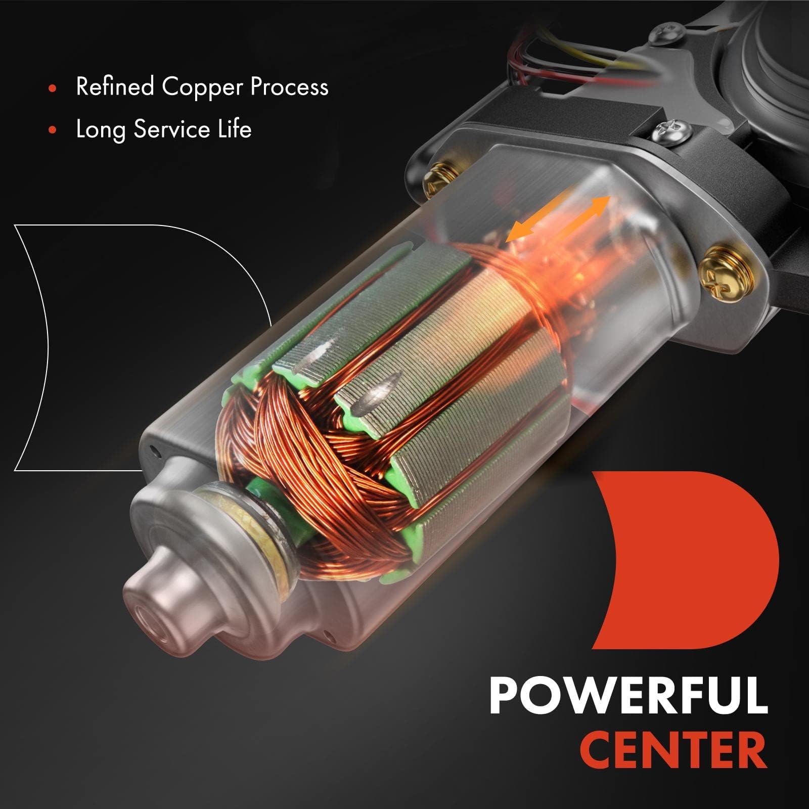 A-Premium Front Left Power Window Lift Motor Compatible With Nissan 350Z 2003-2009 & Infiniti G35 2003-2007, Driver Side, With A