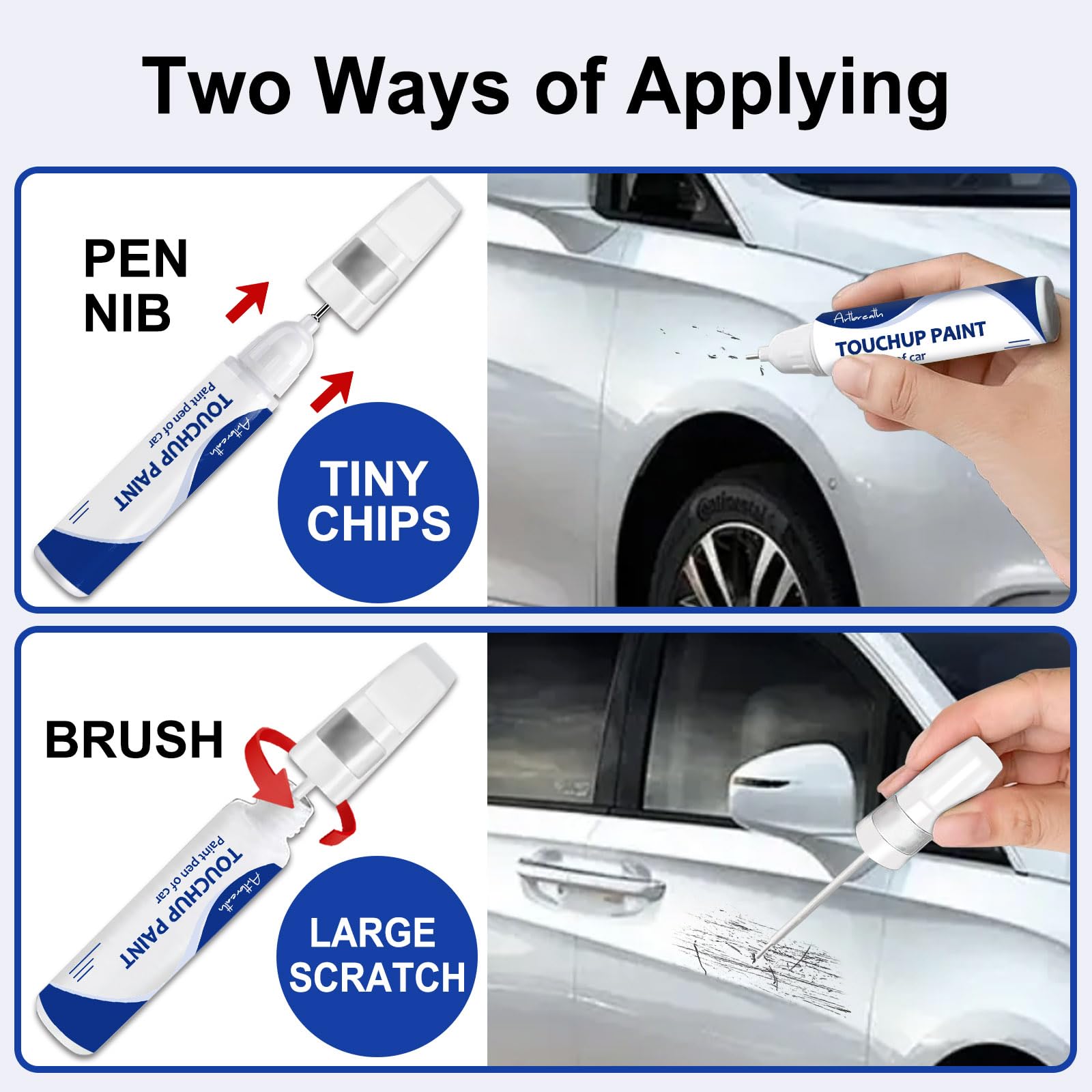 Soul Red Crystal Metallic(46V) Touch Up Paint for Mazda-Exact Match-Chips and Nicks Car Paint Scratch Repair Kit Automotive Pain