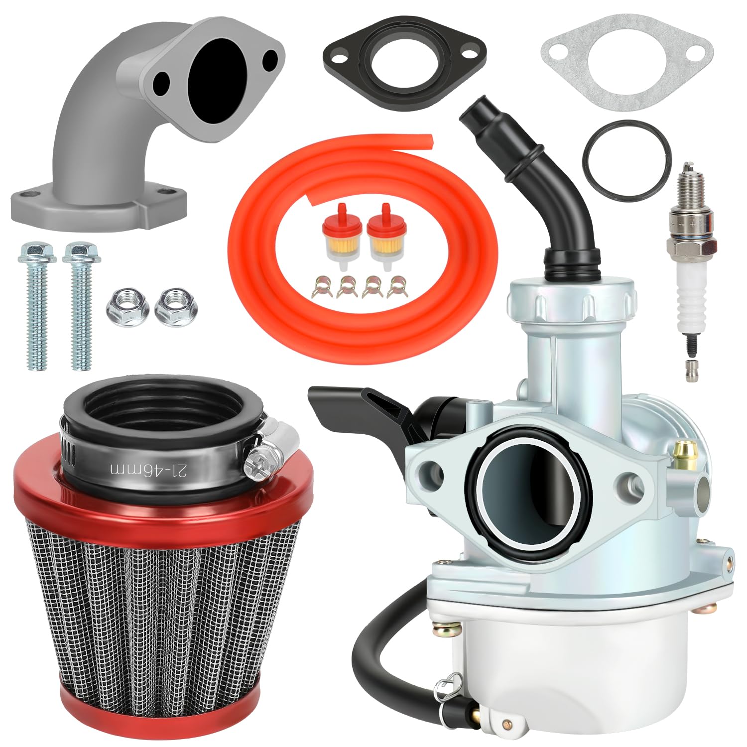 YOXUFA PZ22 Carburetor 22mm Carb Replacement for 125cc 110cc SSR TaoTao Pit Dirt Bike ATV XR CRF50 70cc DB14 DB24 Coolster Apoll