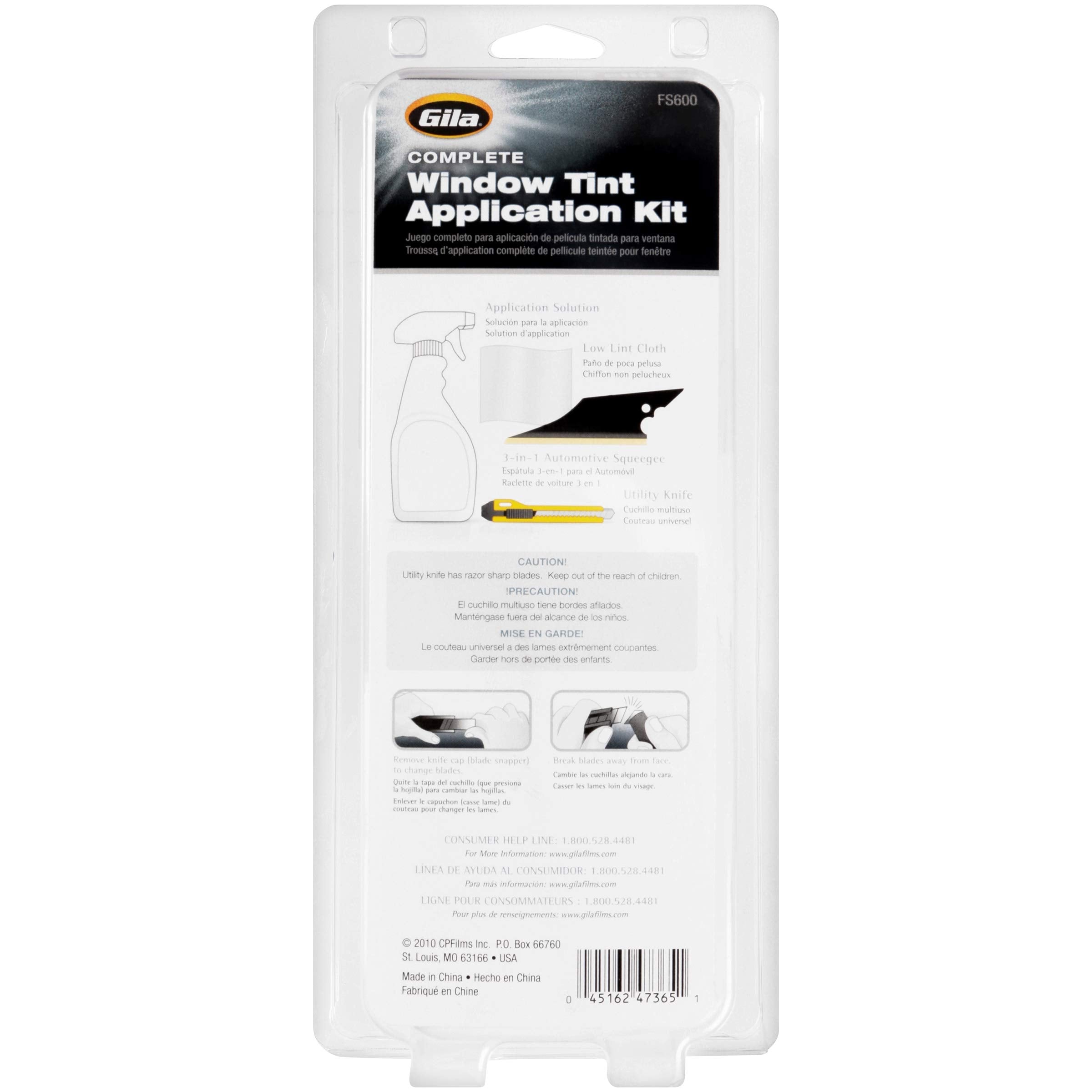 Gila Fs600 Window Film Complete Application Tool Kit