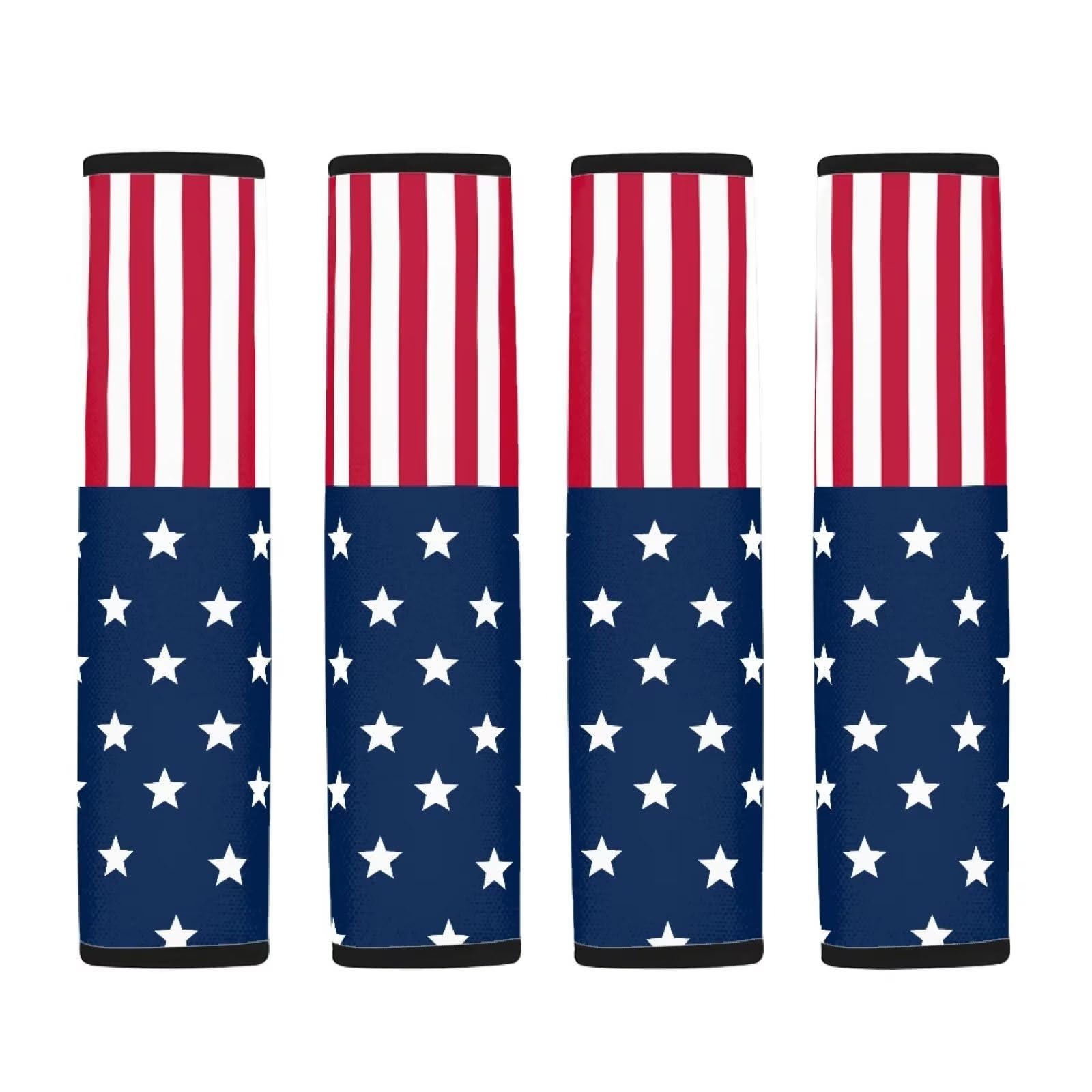 FUIALDOLG USA Flag Car Seat Belt Cover Pads - Super Soft Cushions, Pack of 2