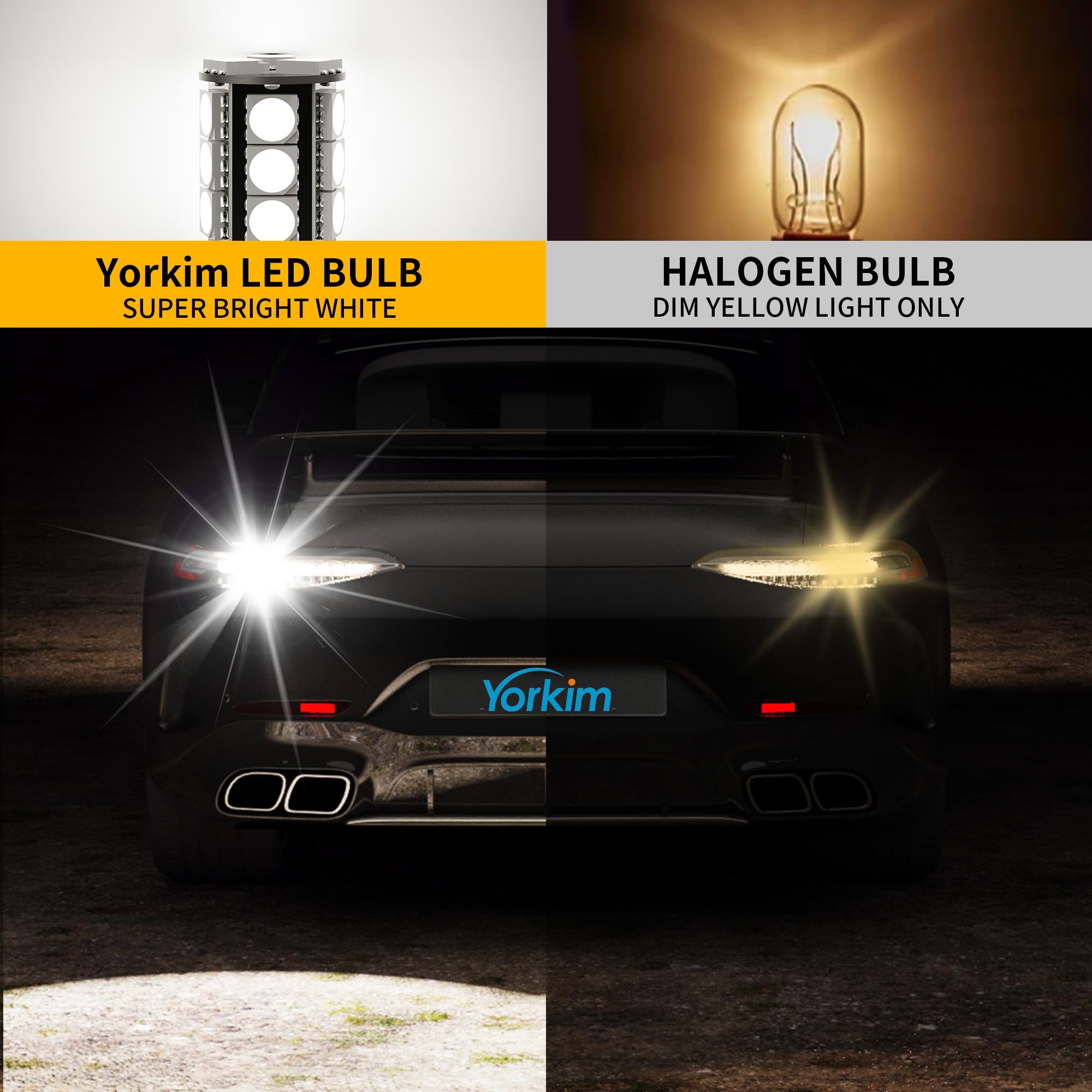 Yorkim 1157 Led Light Bulbs White Super Bright, 1157 2057 2357 7528 Bay15D Led Bulbs For Brake Lights, Backup Reverse Lights, Ta