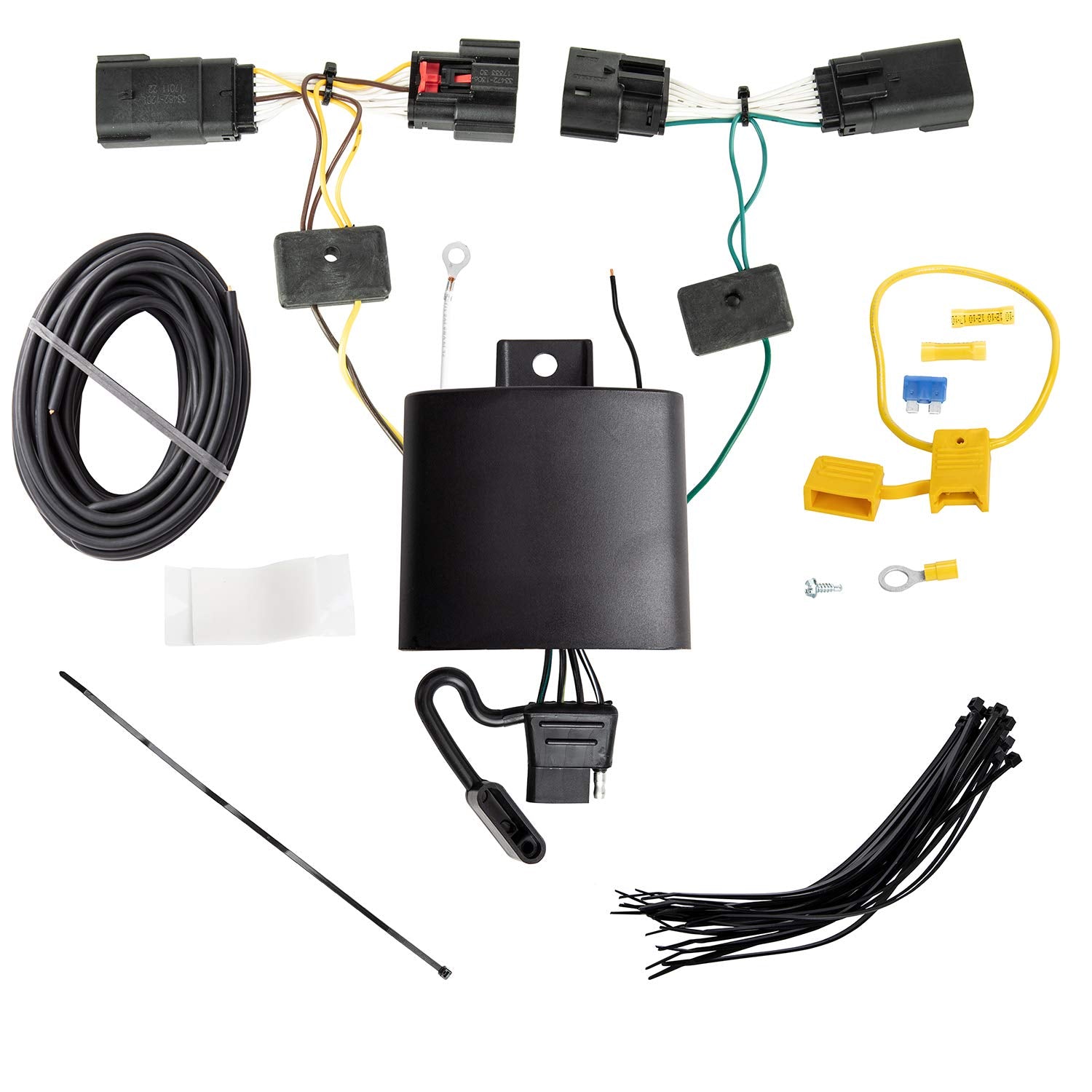 Tekonsha 118786 T-One Connector Assembly With Upgraded Circuit Protected Modulite Hd Module , Black