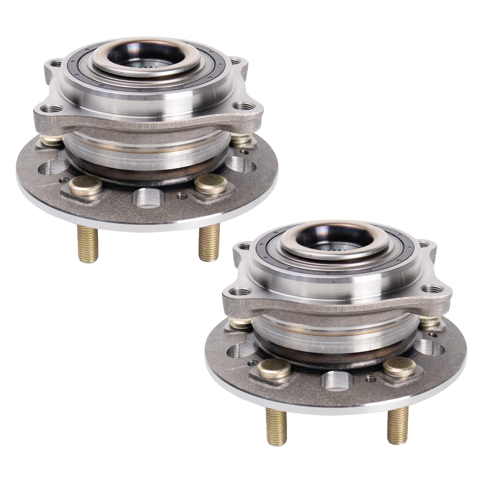 Trq Front Wheel Hub Bearings Assembly Set Compatible With 2018-2020 Genesis G80 2017-2019 G90