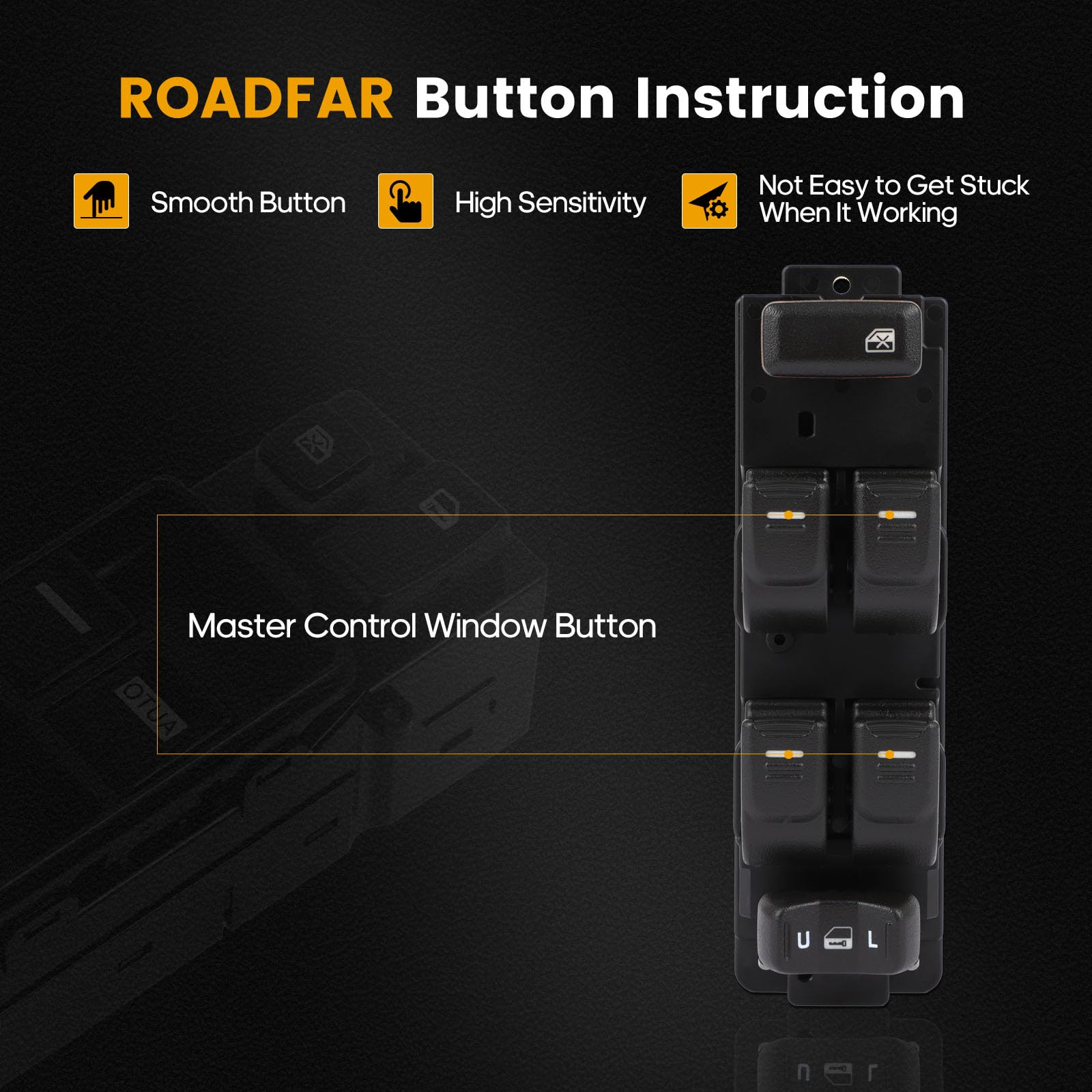 Window Switch Power Window Switch Master Control Switch Front Replacement Fits For 2004-2012 Chevy Colorado Crew Cab 2004-2012 Gmc Canyon Crew Cab 2006-2010 Hummer H3 2009-2010 Hummer H3T 25779767