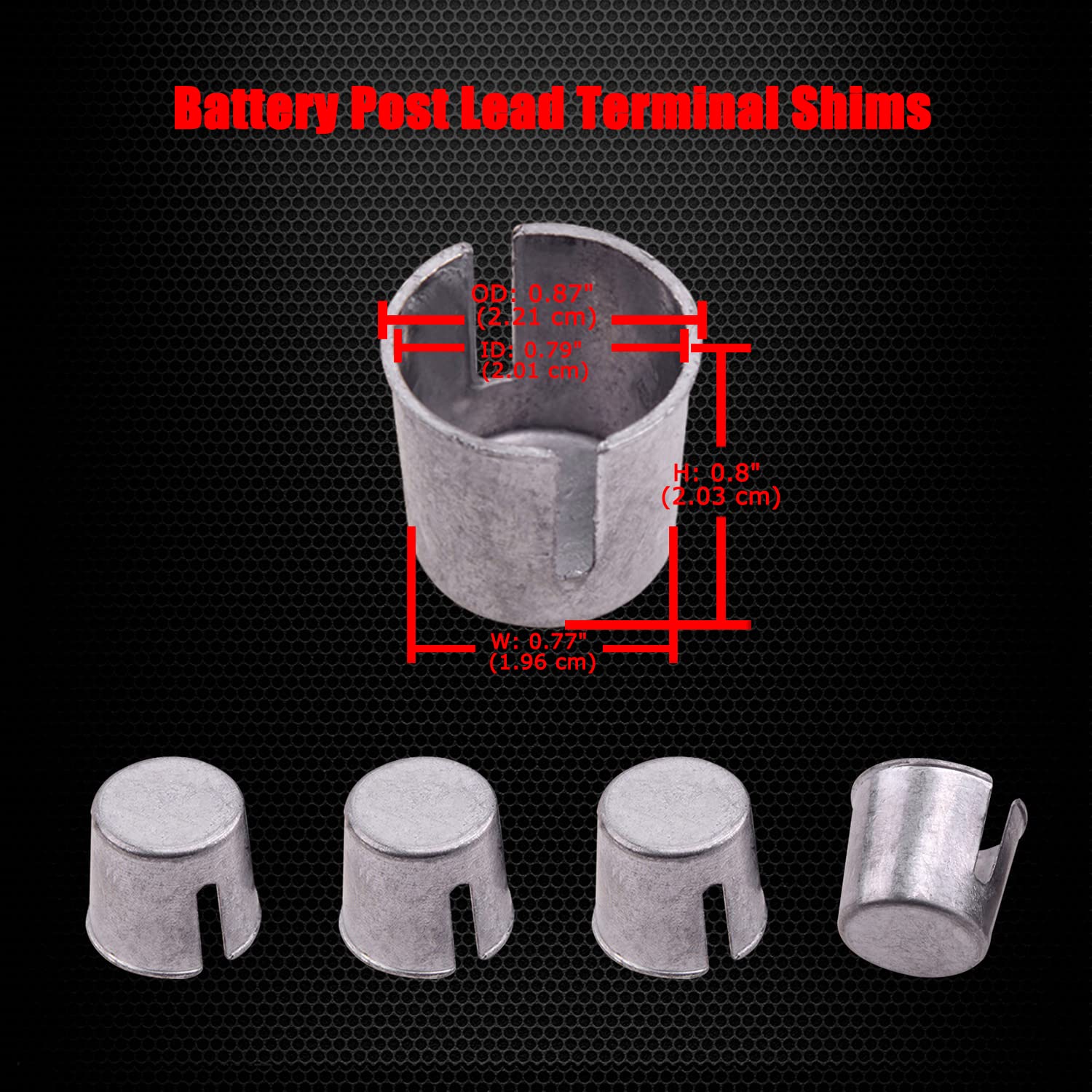 Ampper Battery Terminal Cleaning & Repair Kit, Battery Terminal Cleaning Kit with 5 Shims, 2 Brushes and 12 Piece Washers