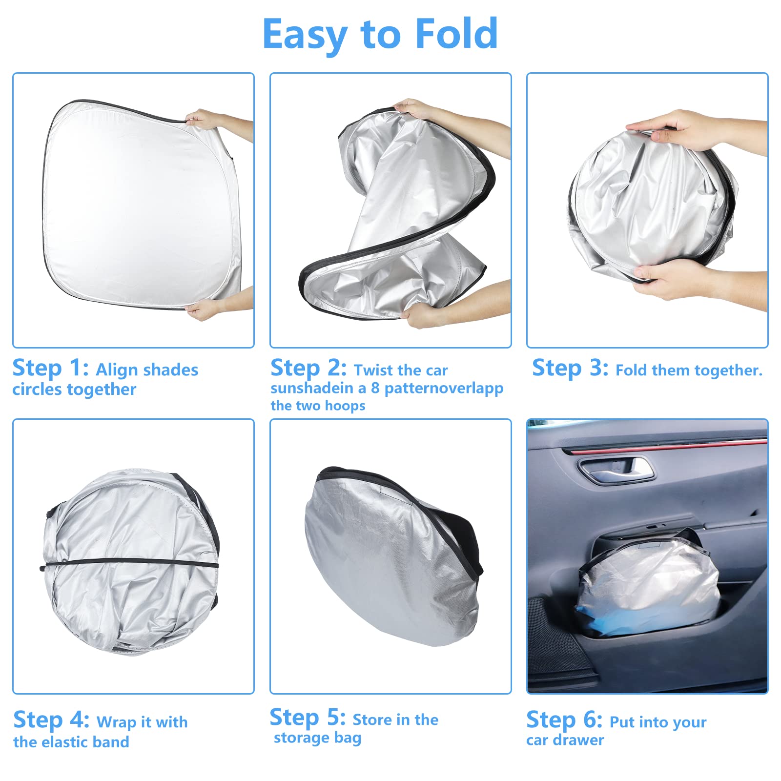 Windshield Sun Shade For Mazda Cx-50 Accessories 2023 2024 2025 Window Sunshade Fit Mazda Cx50 Sunshade Windshield Cover 4 Layer