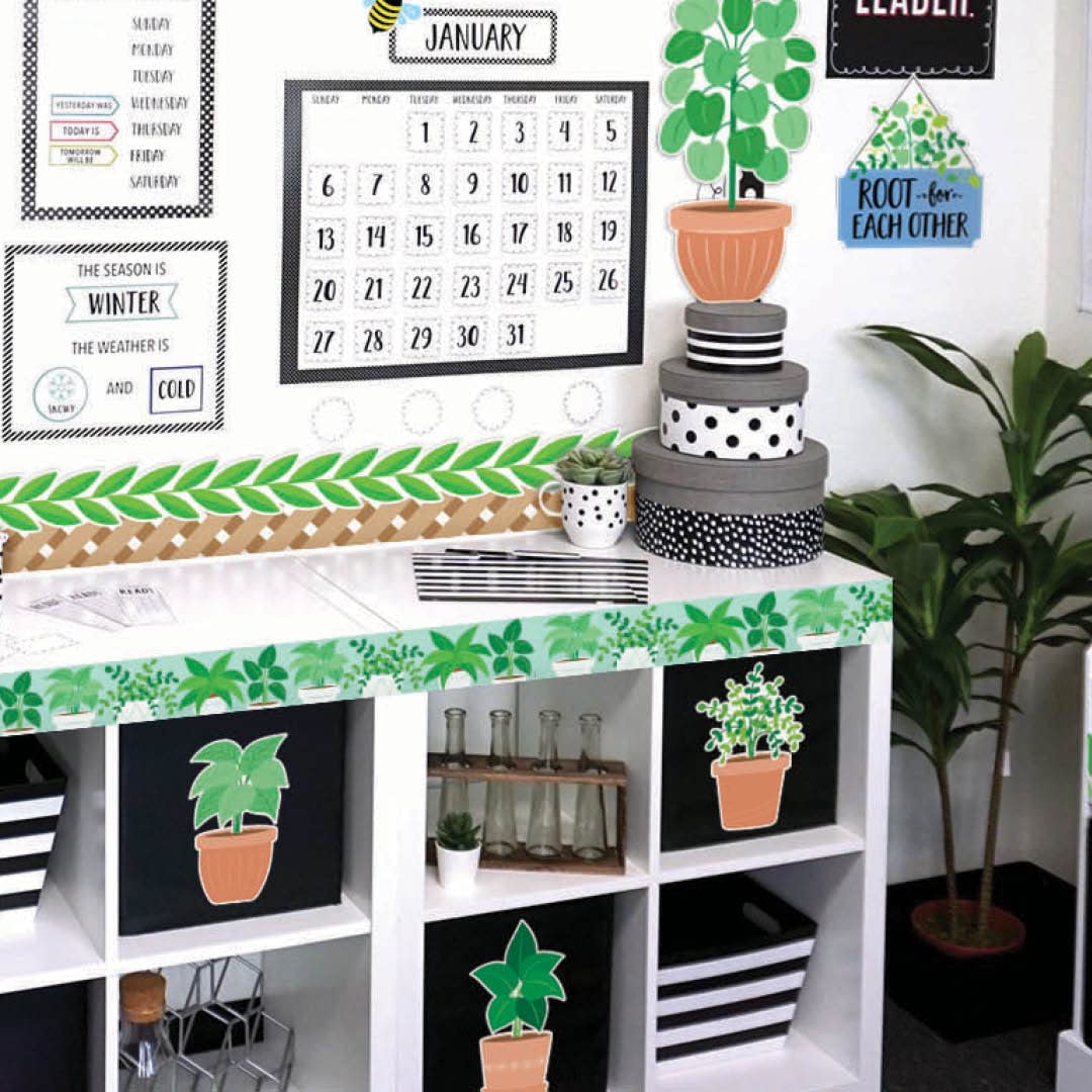 Ctp Potted Plants 6'' Cut-Outs Learning D  Cor Accents For Classroom (Creative Teaching Press 10597)