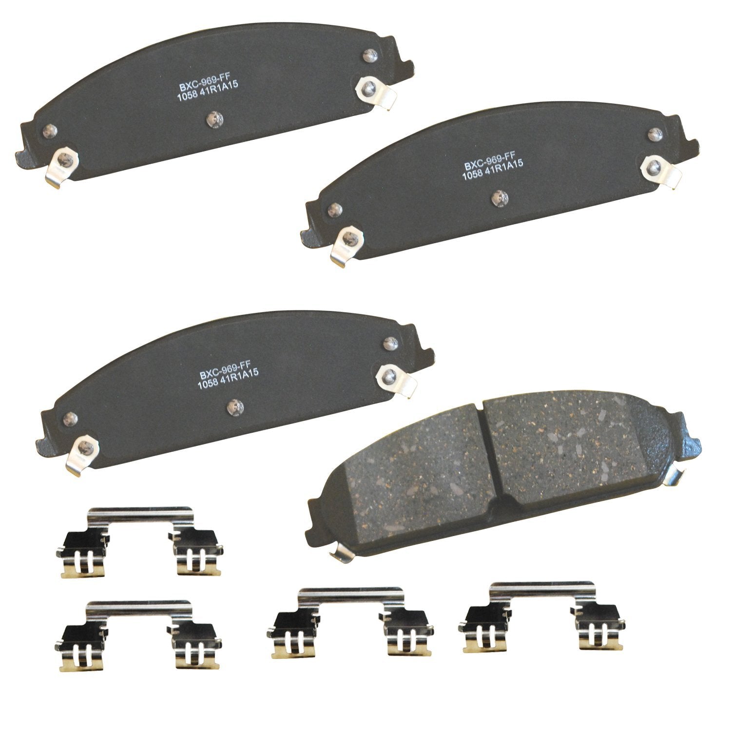 Bendix Premium Sbc1058 Ceramic Front Brake Pads For Chrysler 200 2014-2013, 300 2018-2005, Dodge Avenger 2014-2013, Caliber 2009