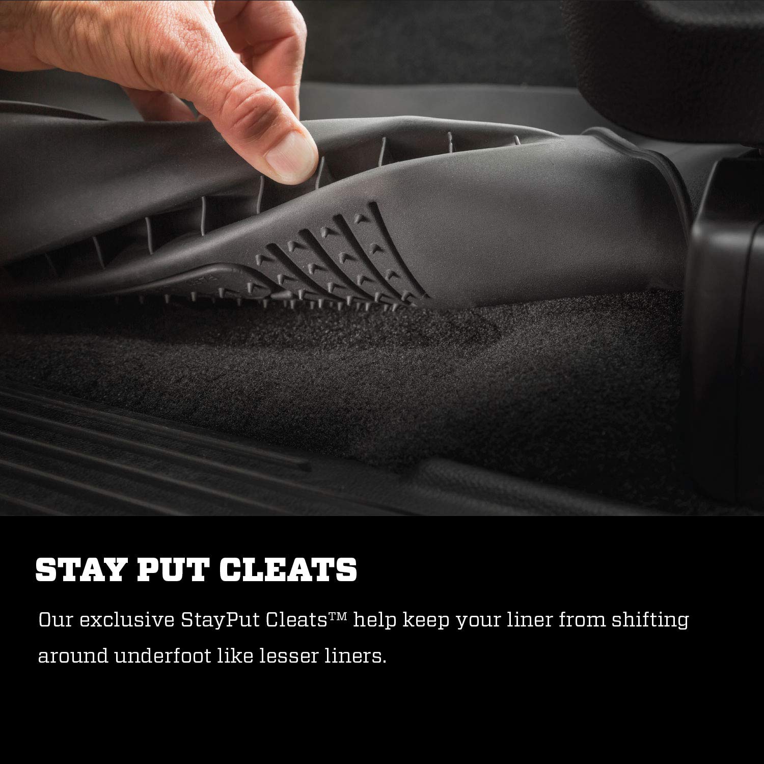 Husky Liners X-Act Contour Series | Front & 2Nd Seat Floor Liners - Black | 53908 | Fits 2014-2018 Chevrolet Silverado/Gmc Sierra 1500 Crew Cab, 2015-2019 Silverado/Sierra 2500/3500 Hd Crew Cab 3 Pcs