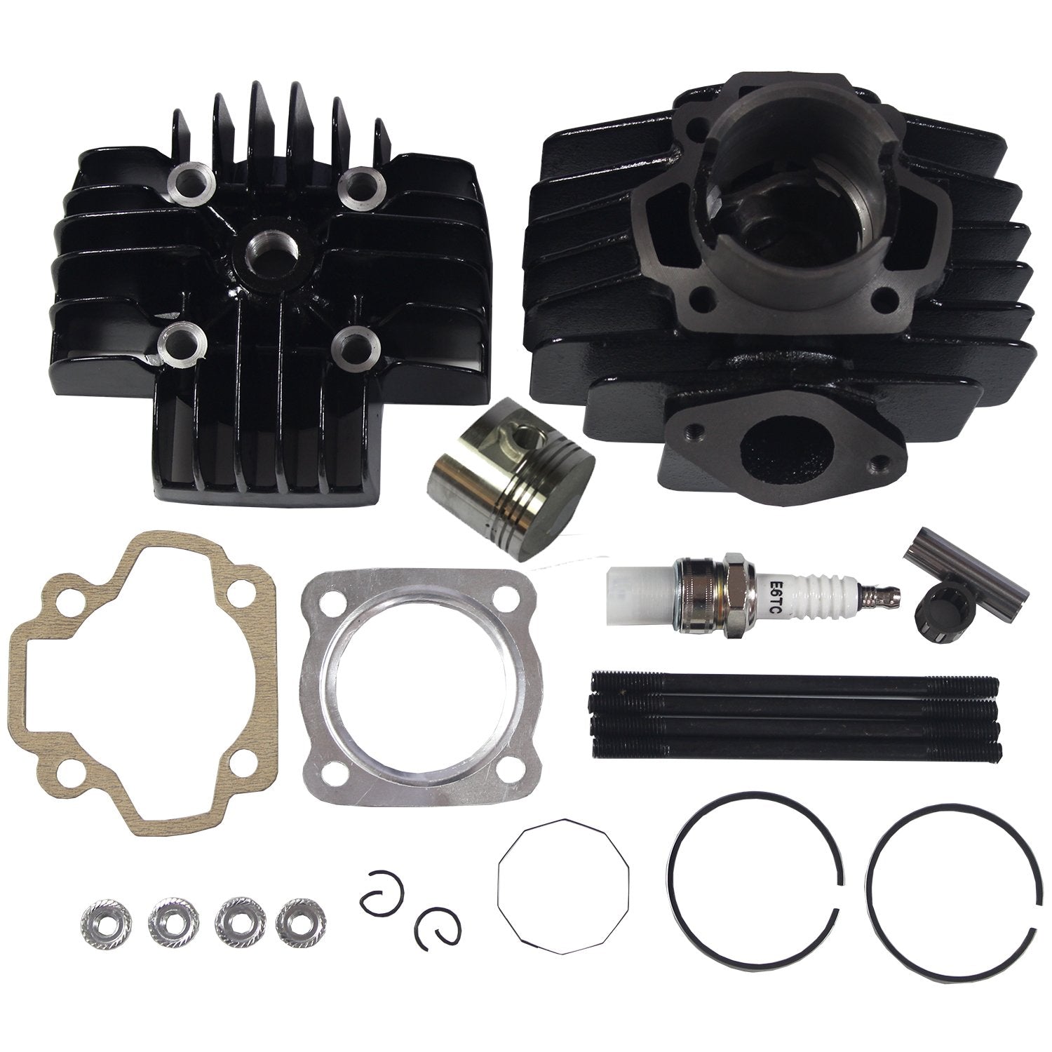 Jdmspeed New Cylinder Piston Gasket 40Cc Big Bore Top End Kit Replacement For Yamaha Qt50 1979-1987 Pw 50