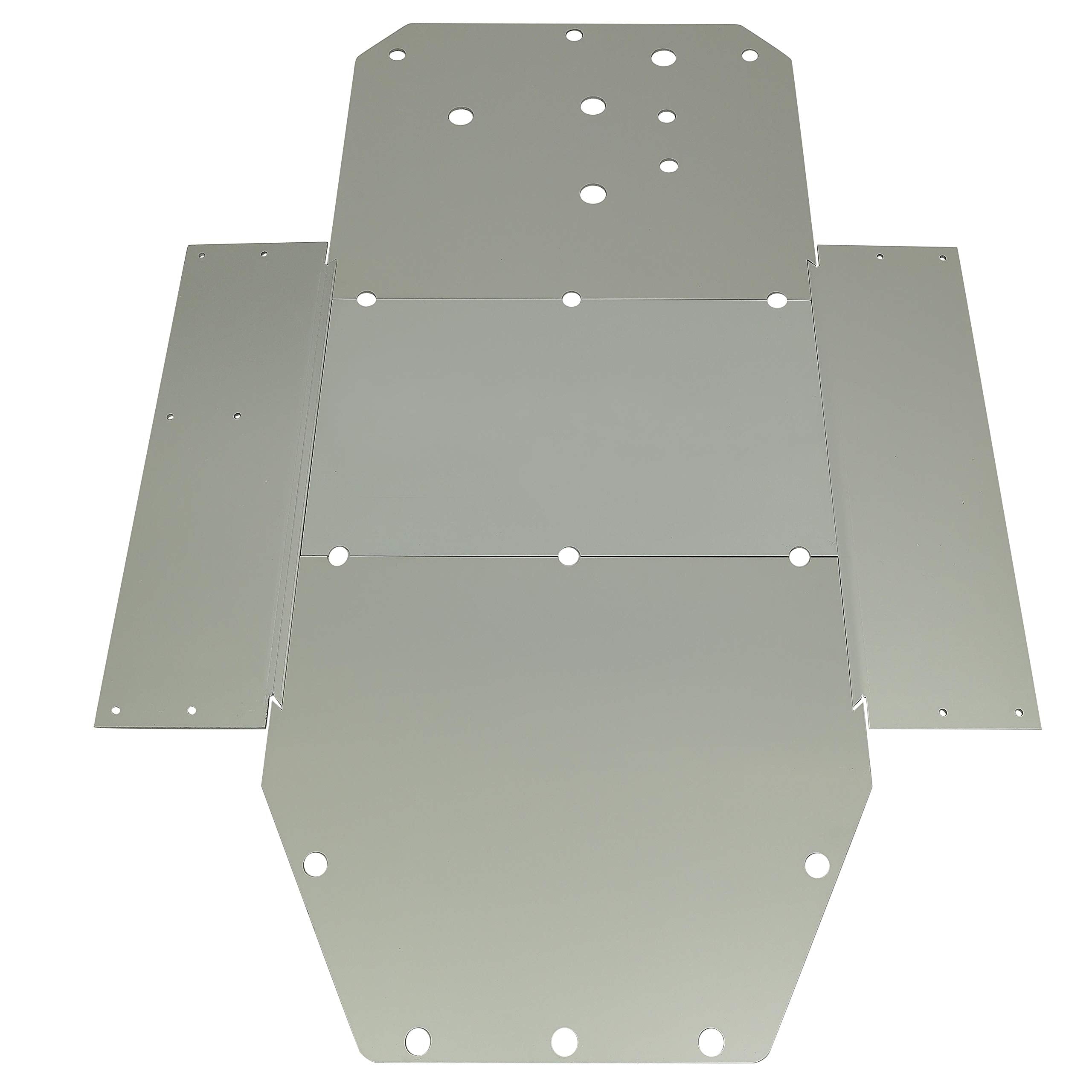 ECOTRIC Aluminum Full Chassis Skid Plate for 2008-2014 Polaris RZR 800/900 - Silver, Model AM-070