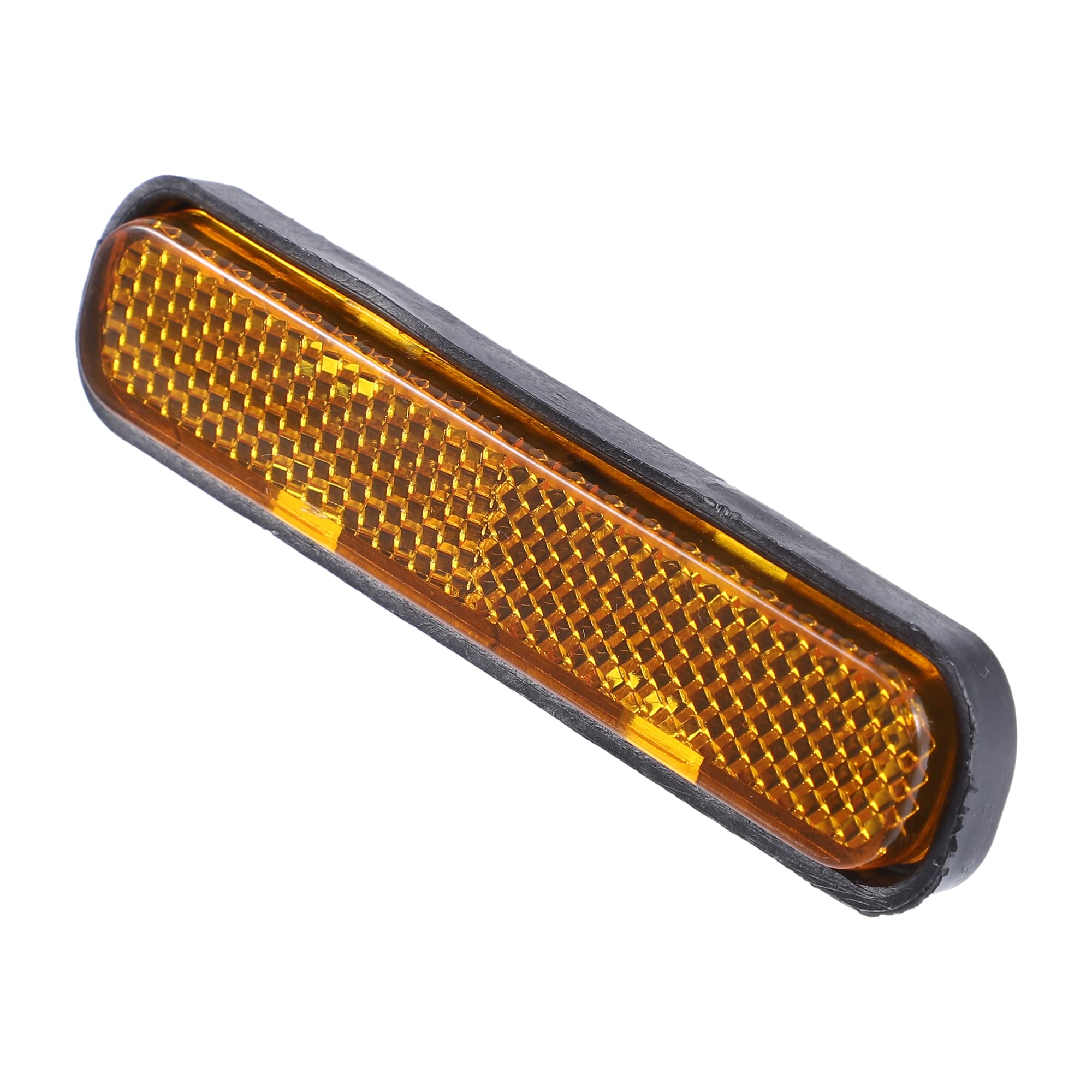 X Autohaux 2 Pcs M5X0.8 Orange Plastic Universal Rectangular Screw Mount Reflective Warning Reflector For Motorcycle Bike