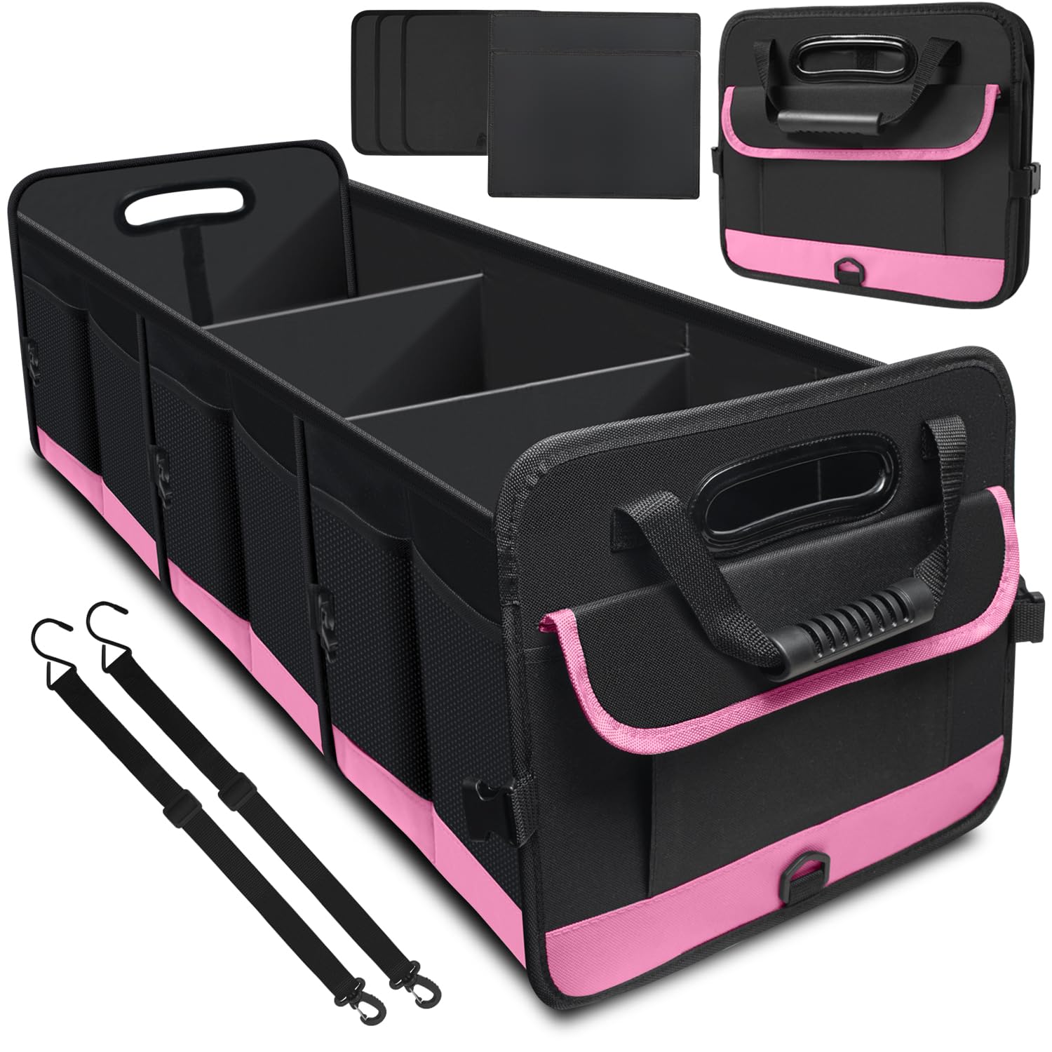 Aophy Trunk Organizer For Car, 95L Large Capacity Car Storage Organizer With Non-Slip Bottom Strips, Cargo Organizer For Suv, Tr