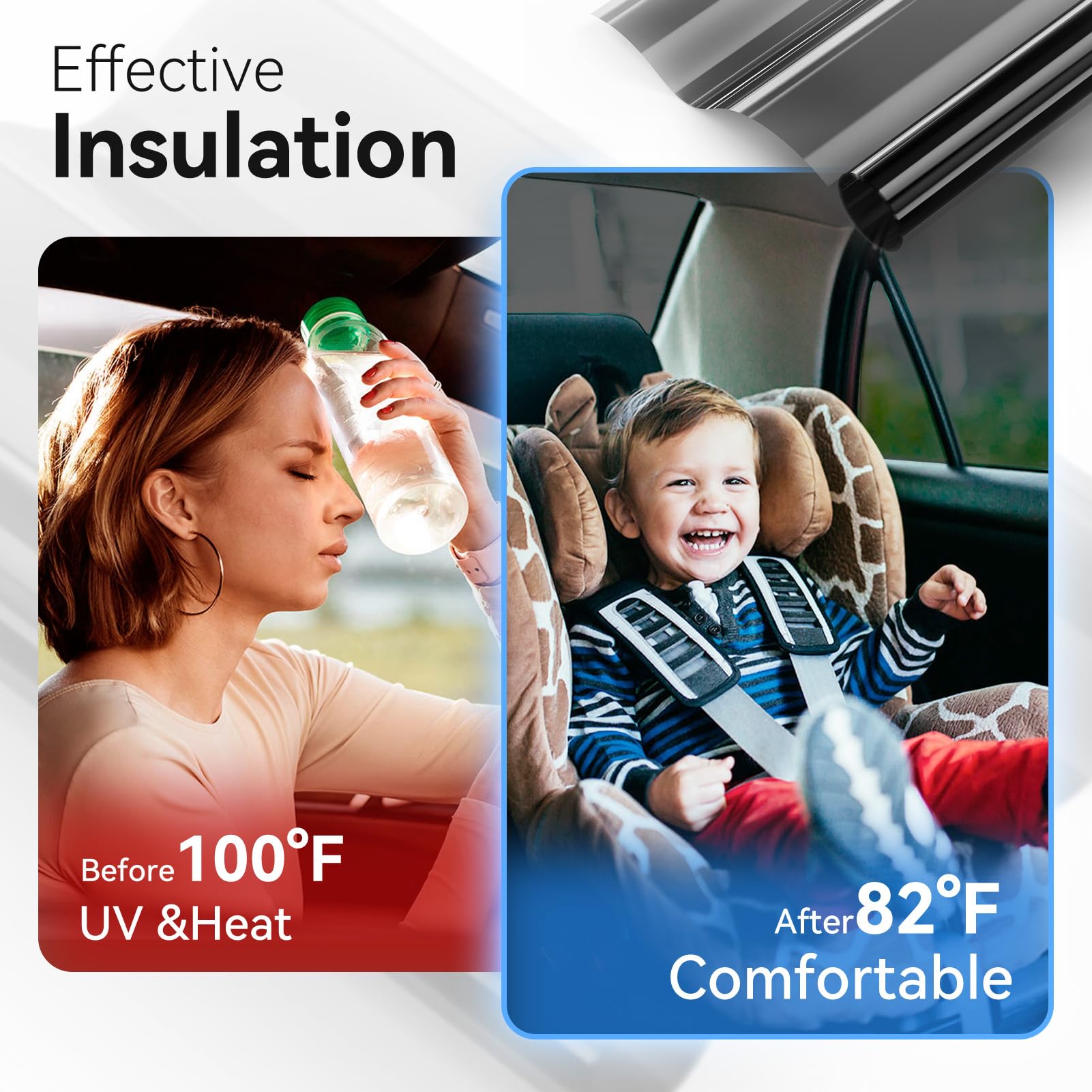 Vepagoo 20% VLT Ceramic Car Window Tint Film (20'' x 15FT) - Heat & Glare Reduction, Blocks UV & IR Rays, Scratch Resistant, Pri