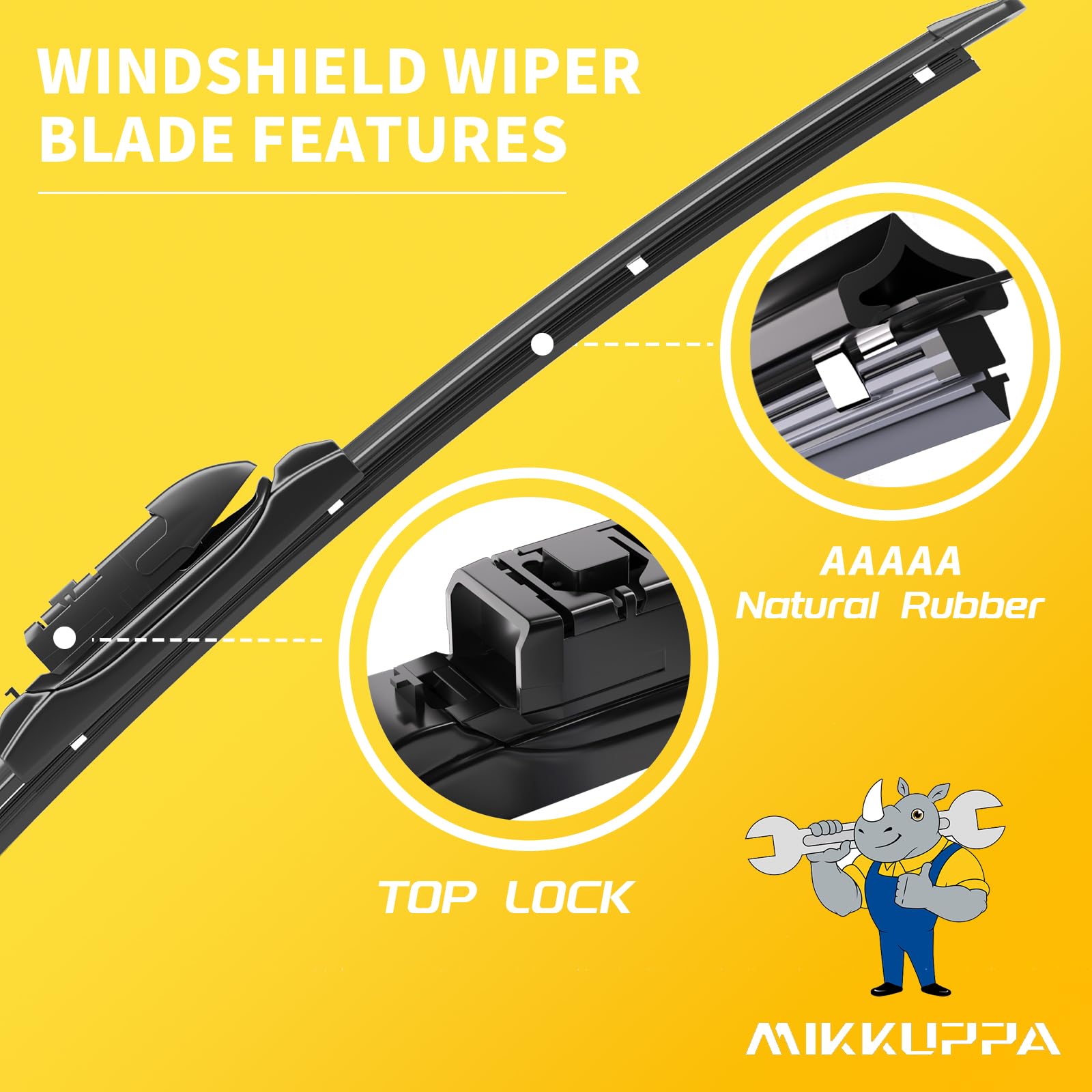 Windshield Wiper Blades, 26'' + 16'' Replacement for 2017-2021 Subaru Impreza Crosstrek - MIKKUPPA Front Wiper Replacement (Pack