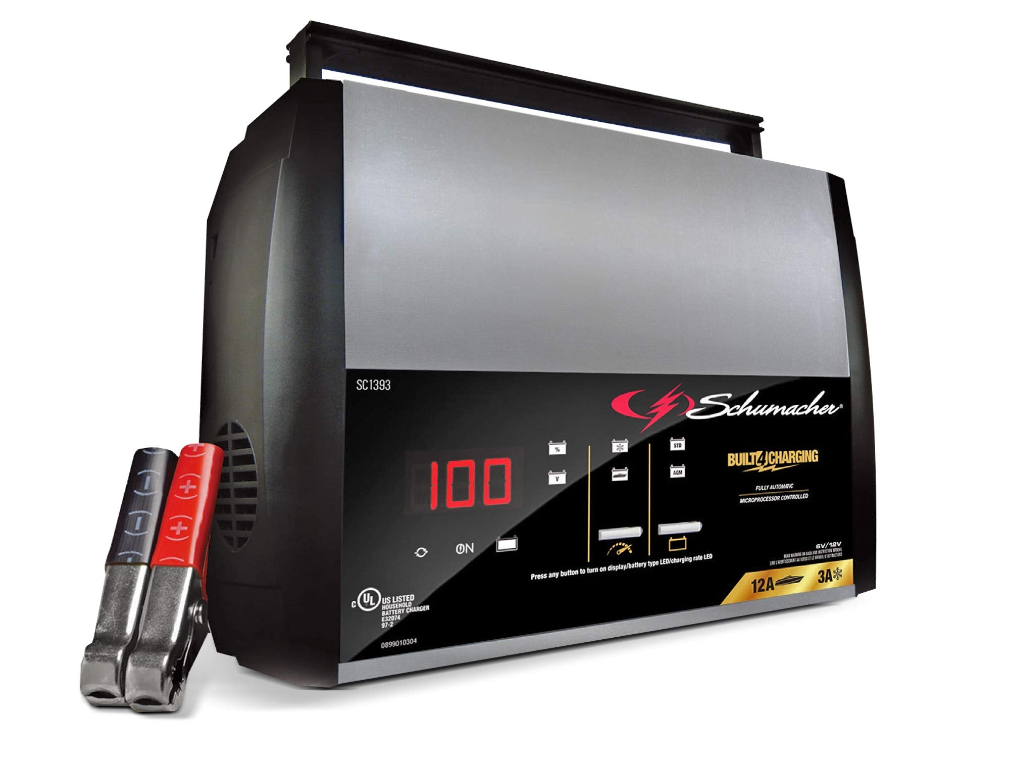 Schumacher Sc1393 6/12V Fully Automatic Battery Charger And 12A Maintainer