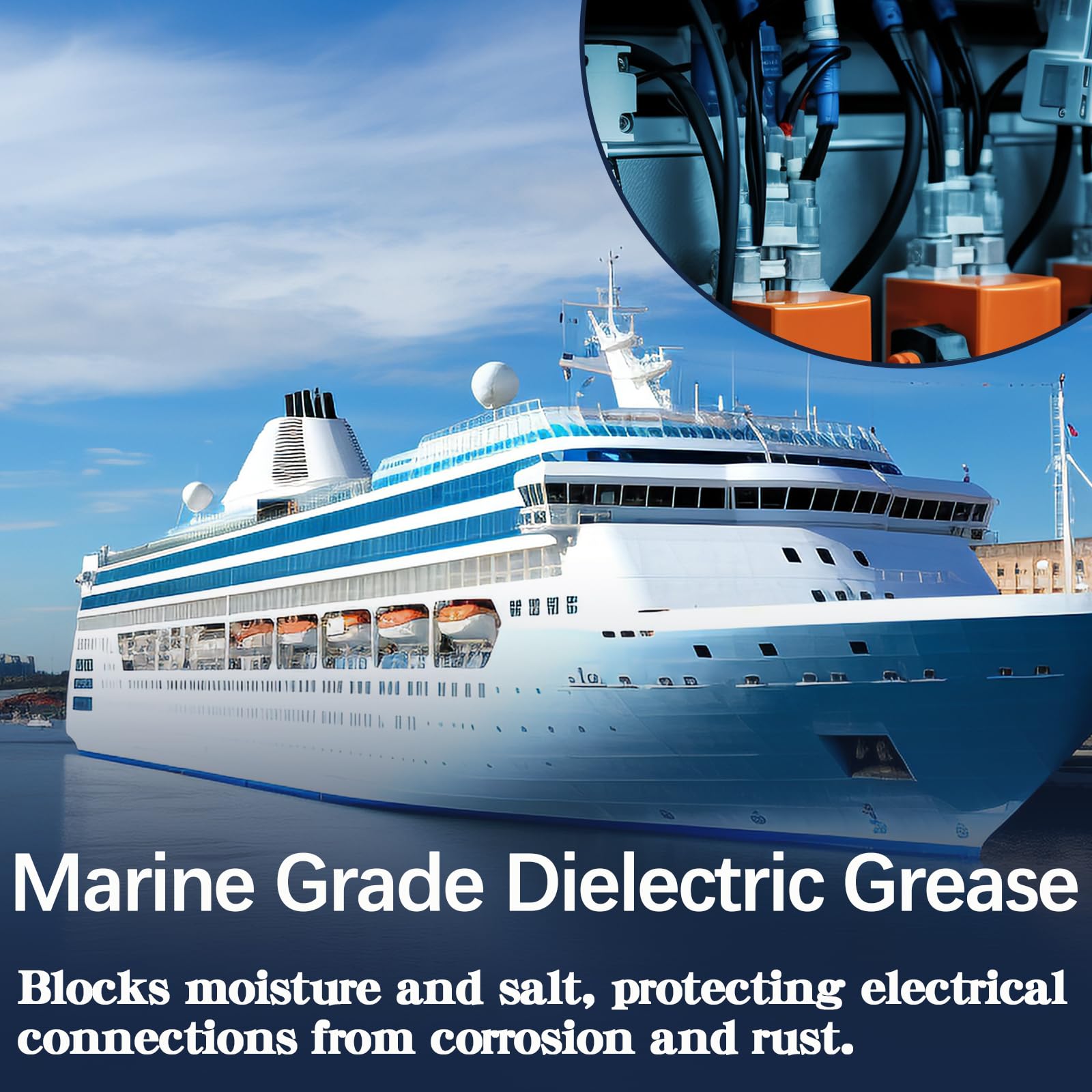 BTAS Dielectric Grease for Automotive Connectors, 8 oz Silicone Paste, Model XG800, Corrosion Preventer with PTFE